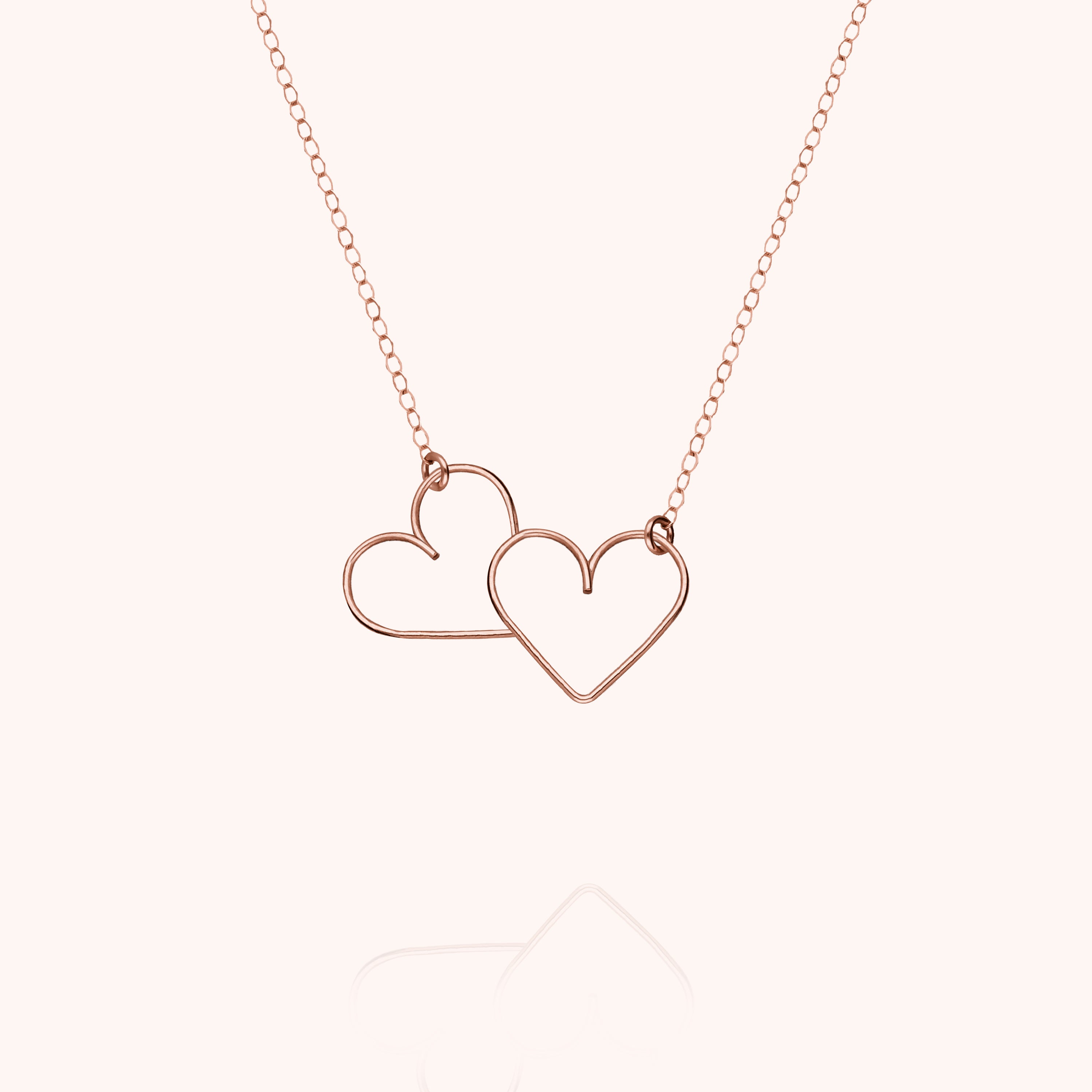 Collier Donne Moi Ton Cœur en or rose laminé — bijou artisanal fait main