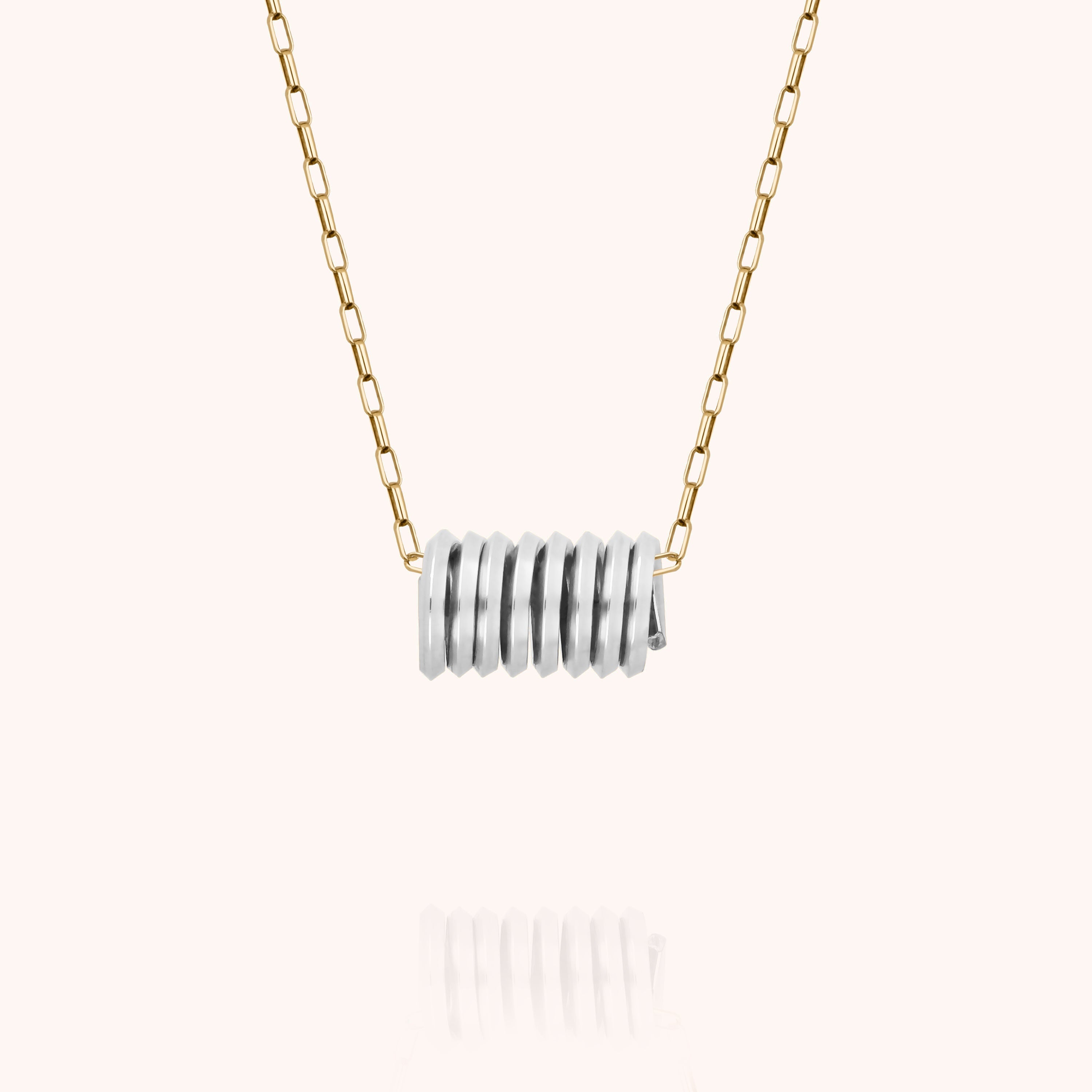 Collier Judd en or jaune laminé — bijou fait main Atelier Paulin