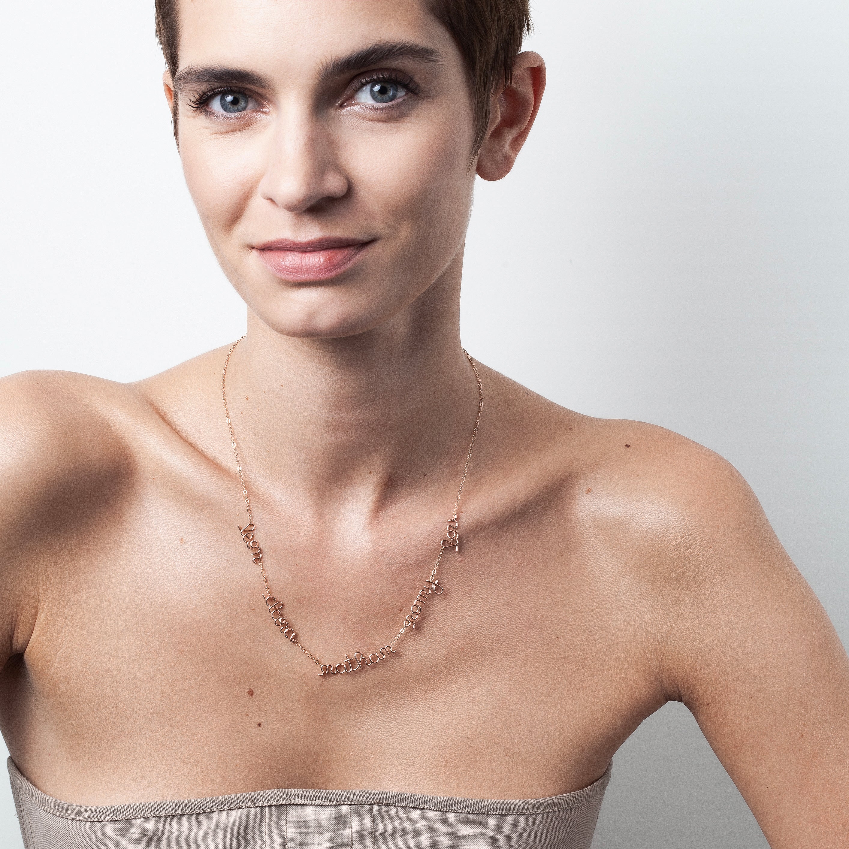 Collier Mantra Original Personnalisé en or rose laminé — garantie à vie Atelier Paulin