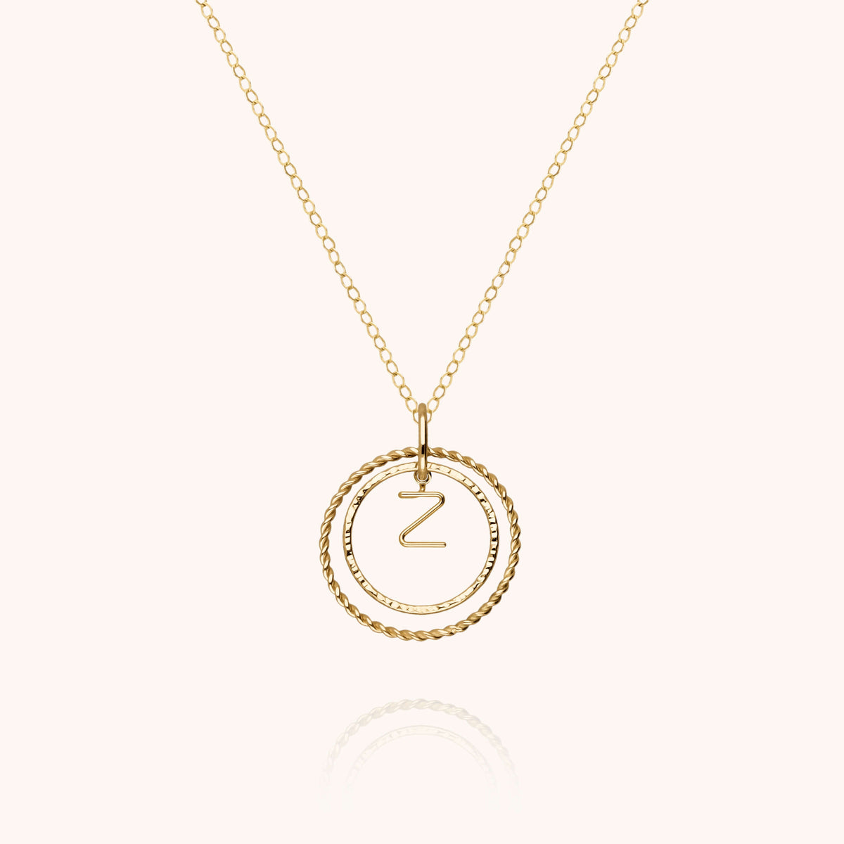 Kette Medaillon Initiale aus 18K Gelbgold — personalisierbare Kette Atelier Paulin