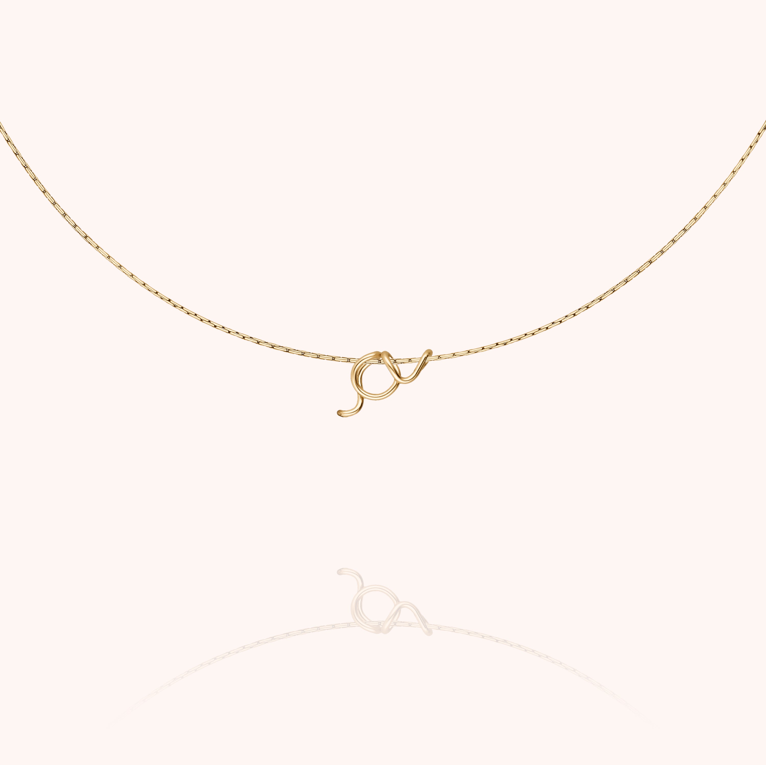 Collier Original Initiale - or jaune laminé