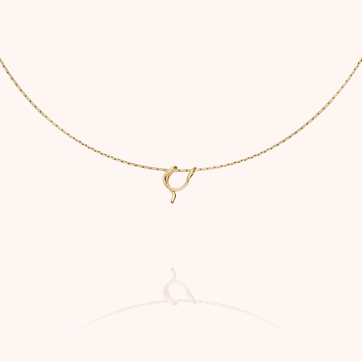 Original Initiale Necklace in 14k yellow gold-filled wire
