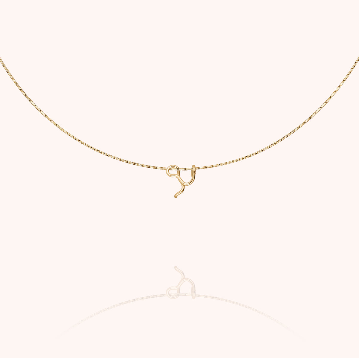 Original Initiale Necklace in 14k yellow gold-filled wire