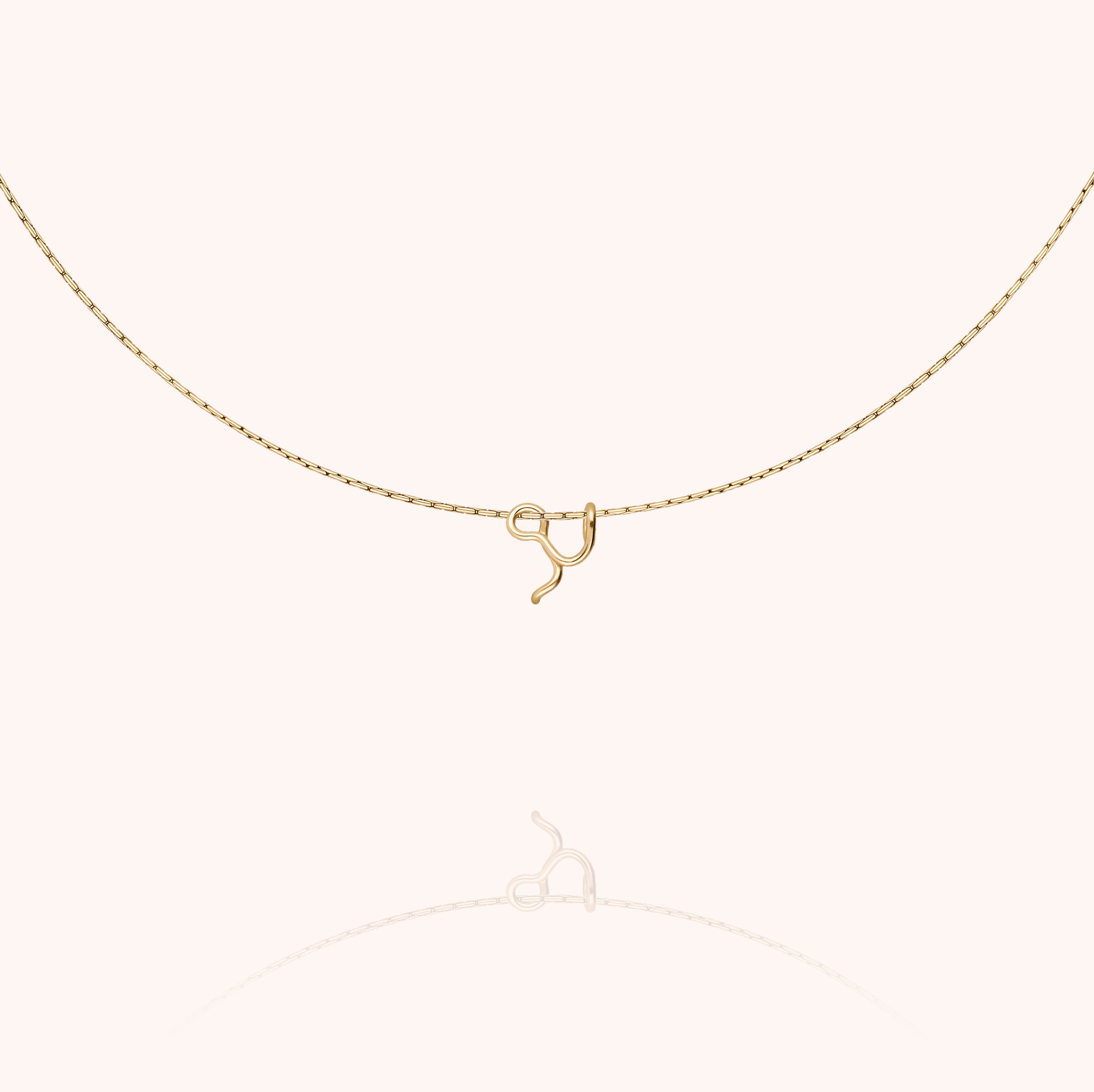 Collier Original Initiale en or jaune laminé — expédition sécurisée Paris