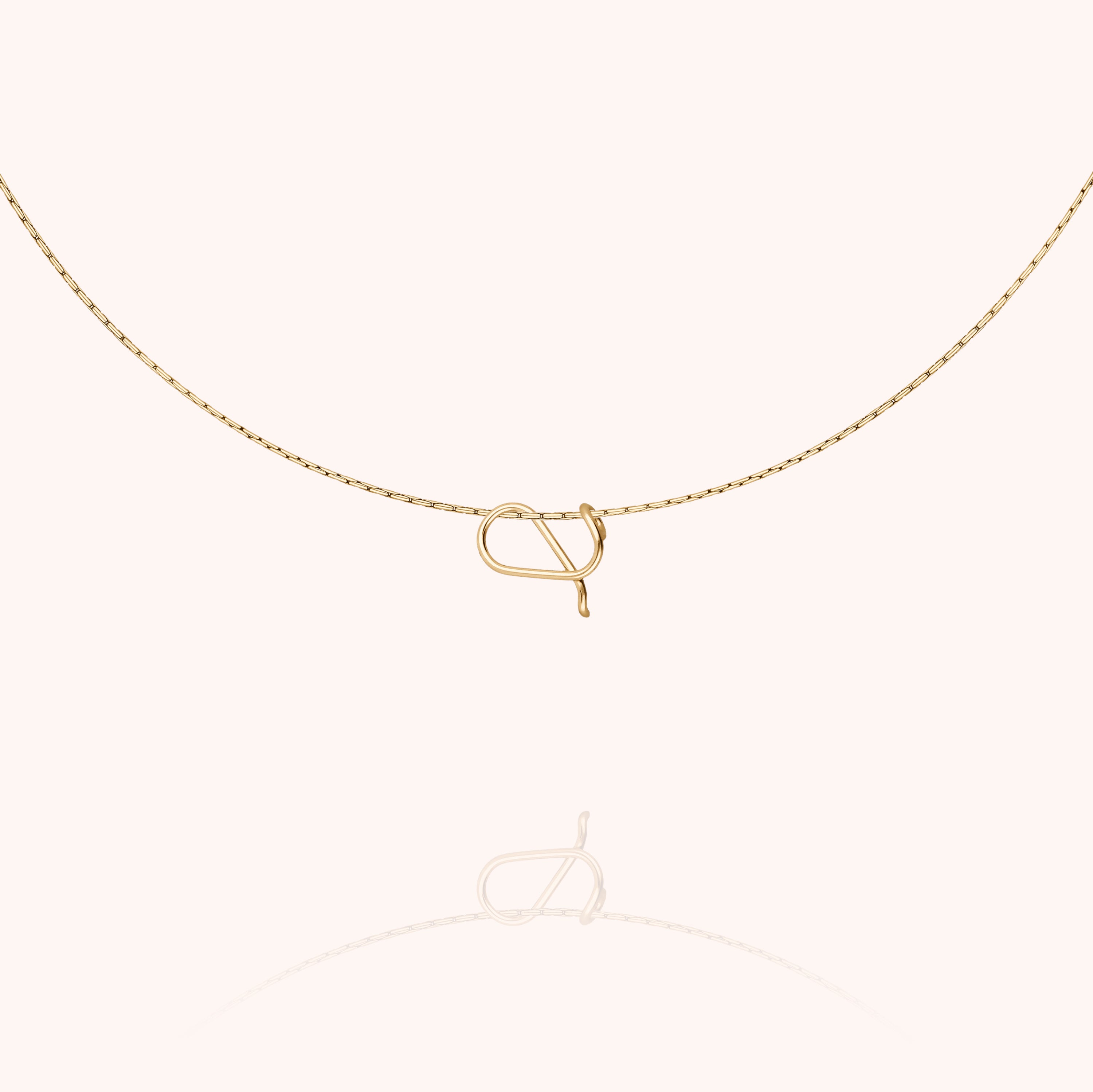 Collier Original Initiale - or jaune laminé