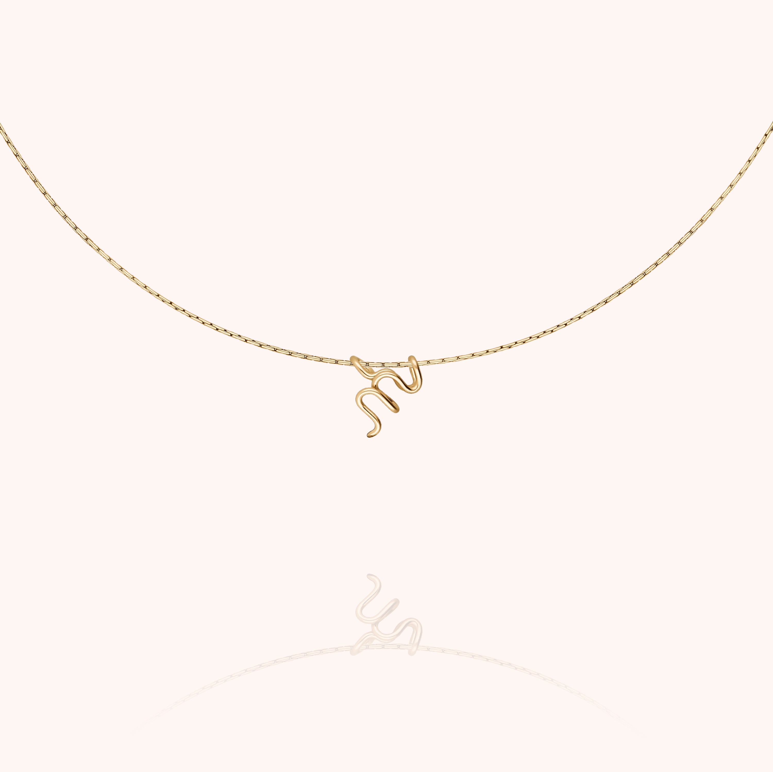 Collier Original Initiale en or jaune laminé — expédition sécurisée Paris