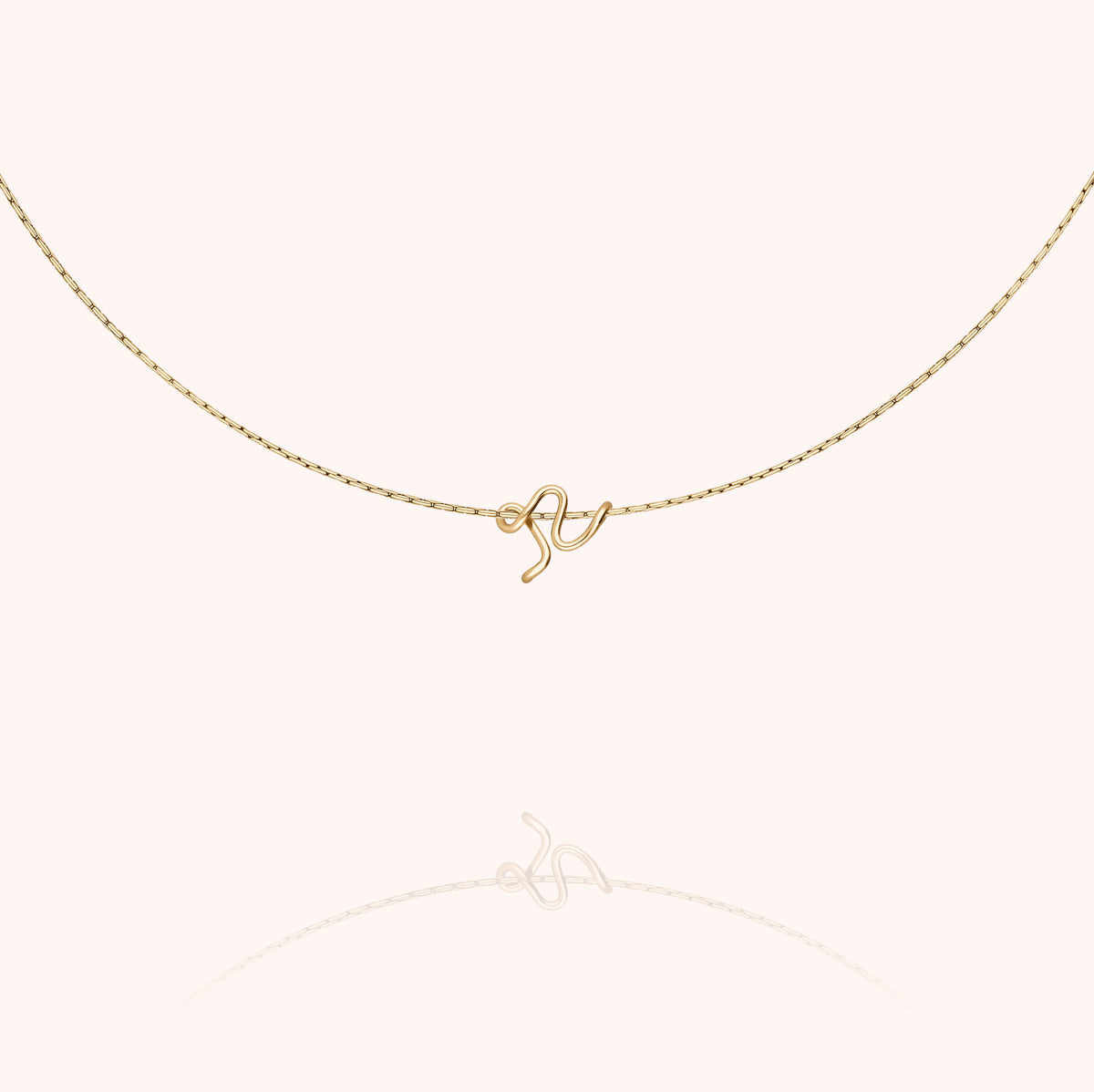 Original Initiale Necklace in 14k yellow gold-filled wire