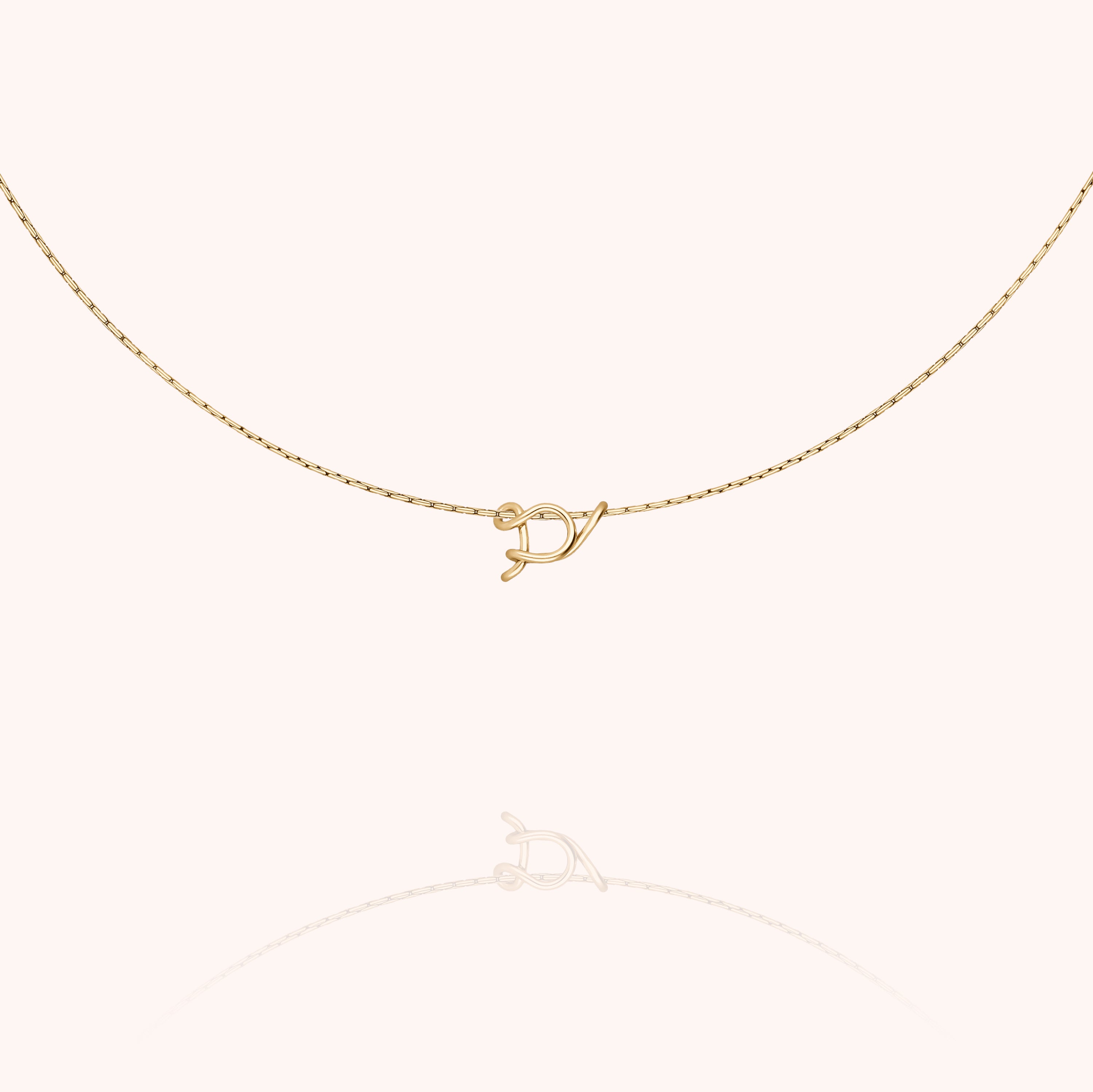 Collier Original Initiale en or jaune laminé — expédition sécurisée Paris