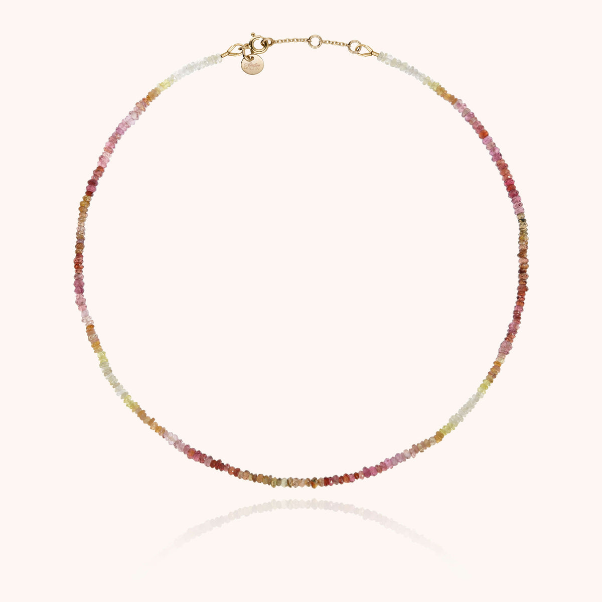 Collana Girocollo Rivière con zaffiro fulvo
