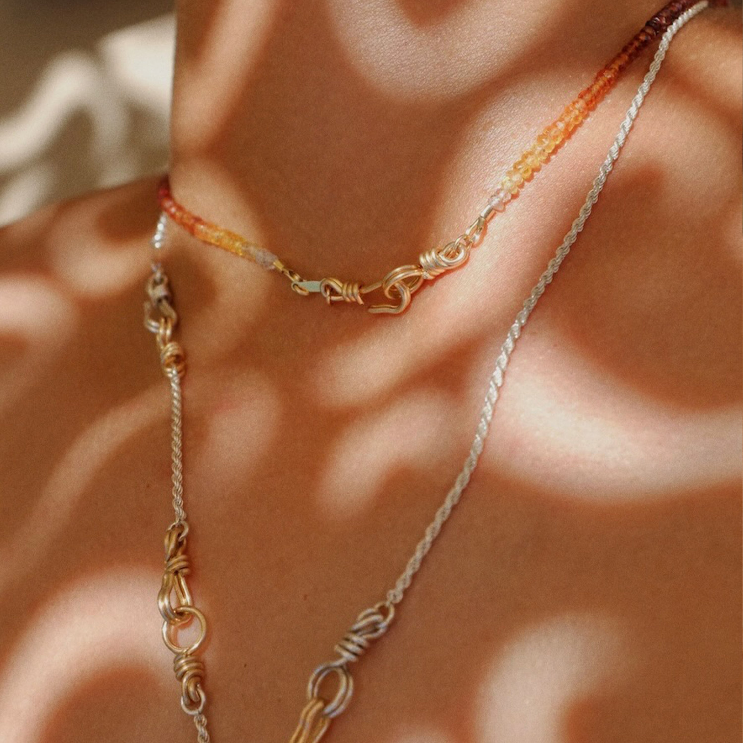 Choker Necklace River Attach Me - Tawny Sapphire