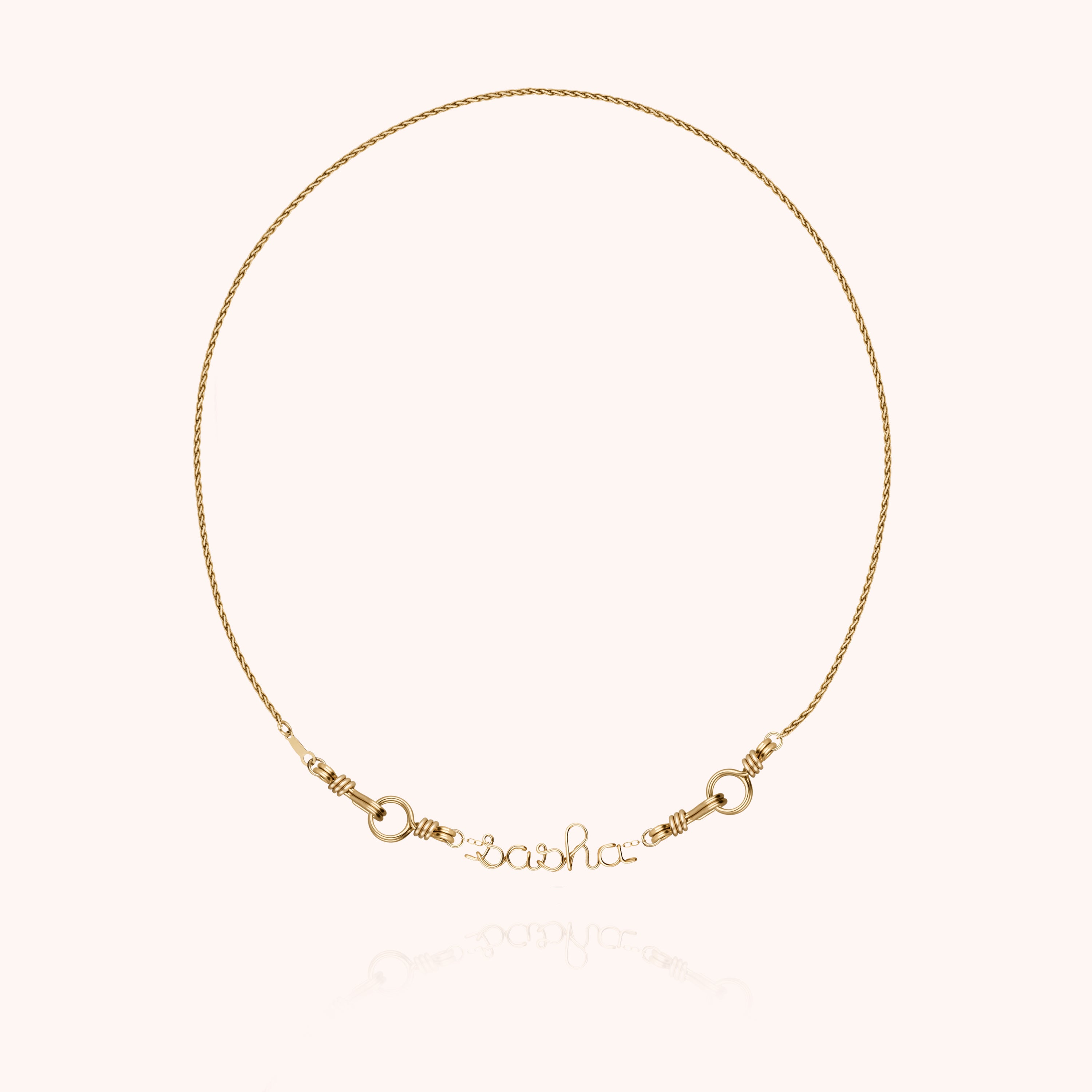 Packaging du coffret Attache moi avec éléments modulaires en or 14k
