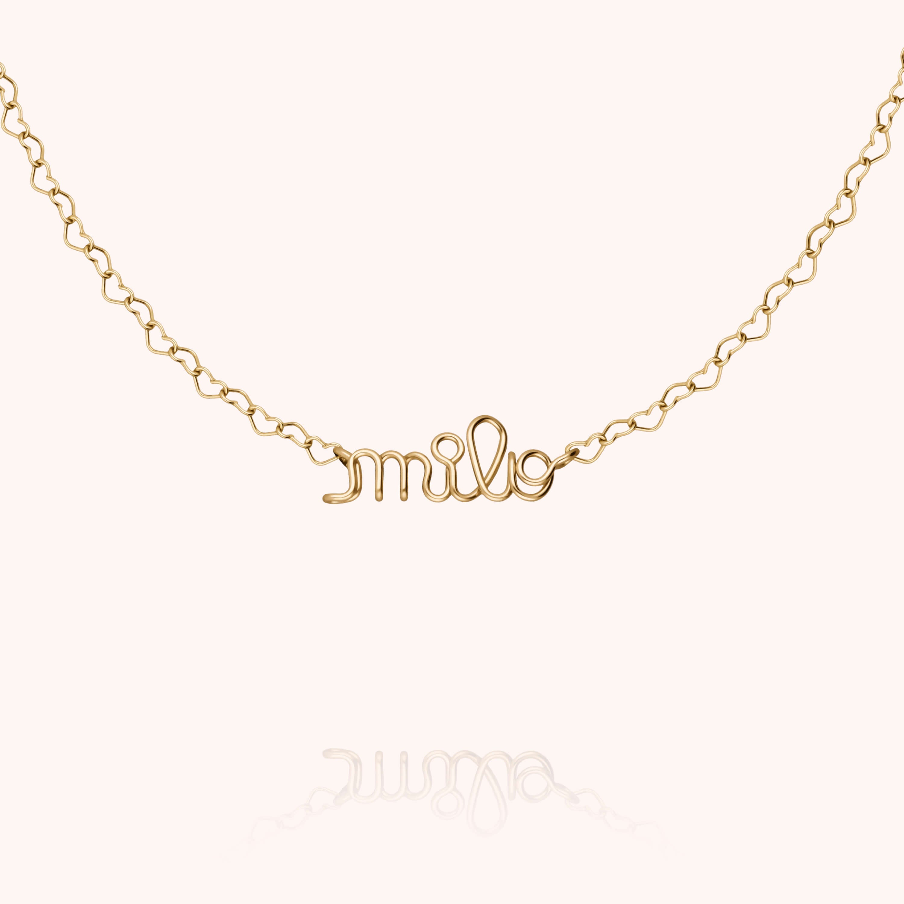 Collier Richelieu Chaîne Cœur Personnalisé — façonné à la main à Paris