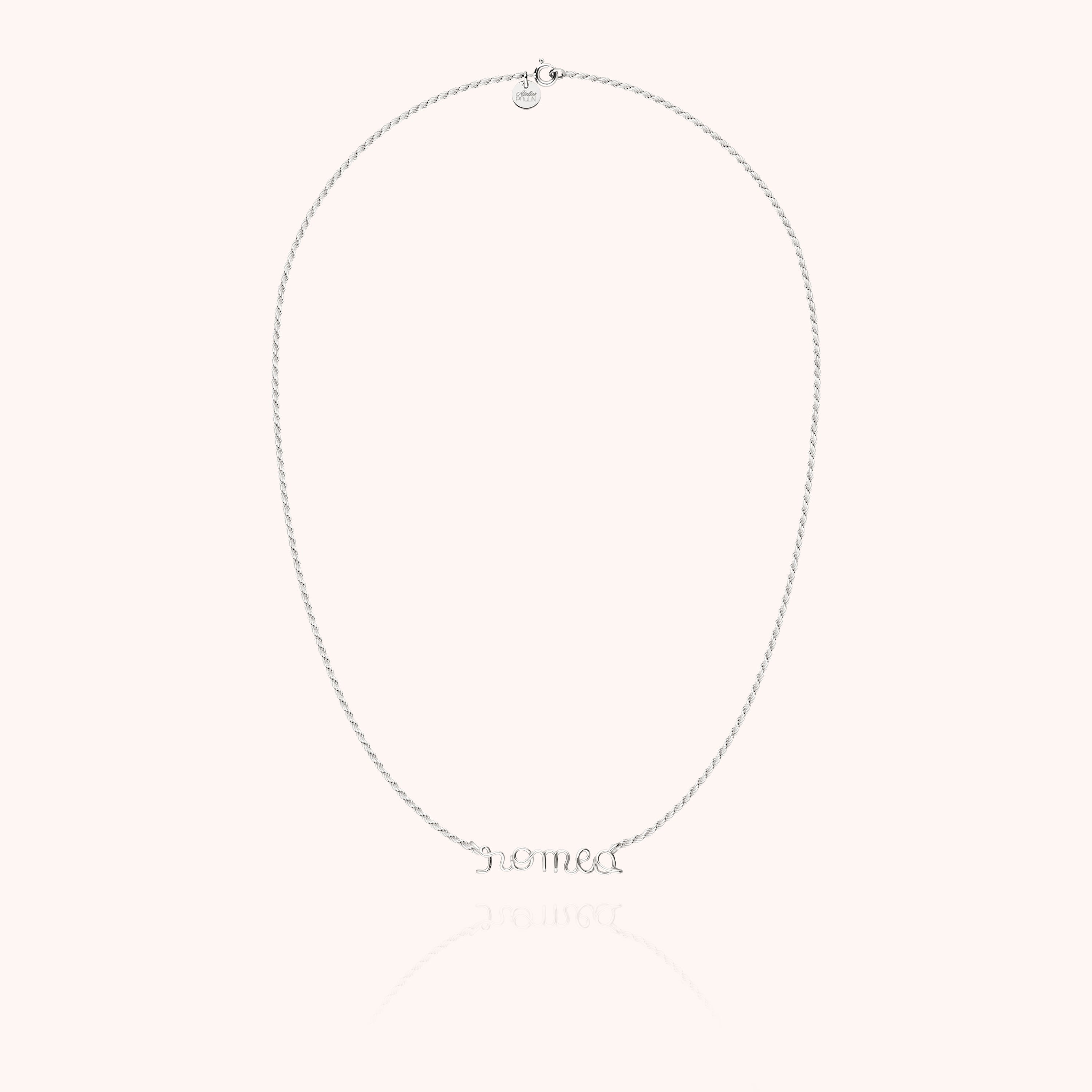 Collier Richelieu Chaîne Rope Personnalisé porté au cou — argent sterling 925 livraison express sécurisée