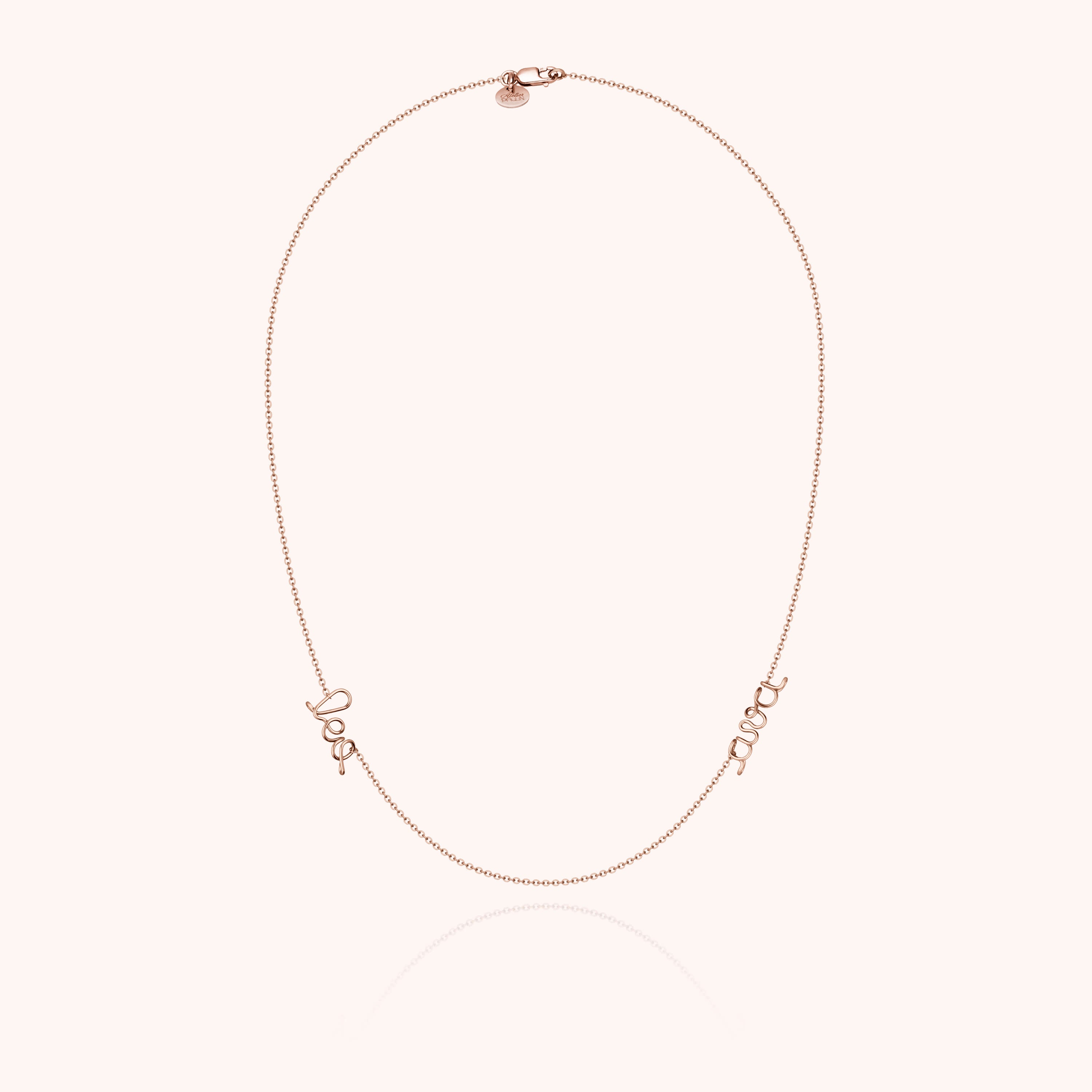 Collana Richelieu Duo Personalizzata - oro rosa laminato