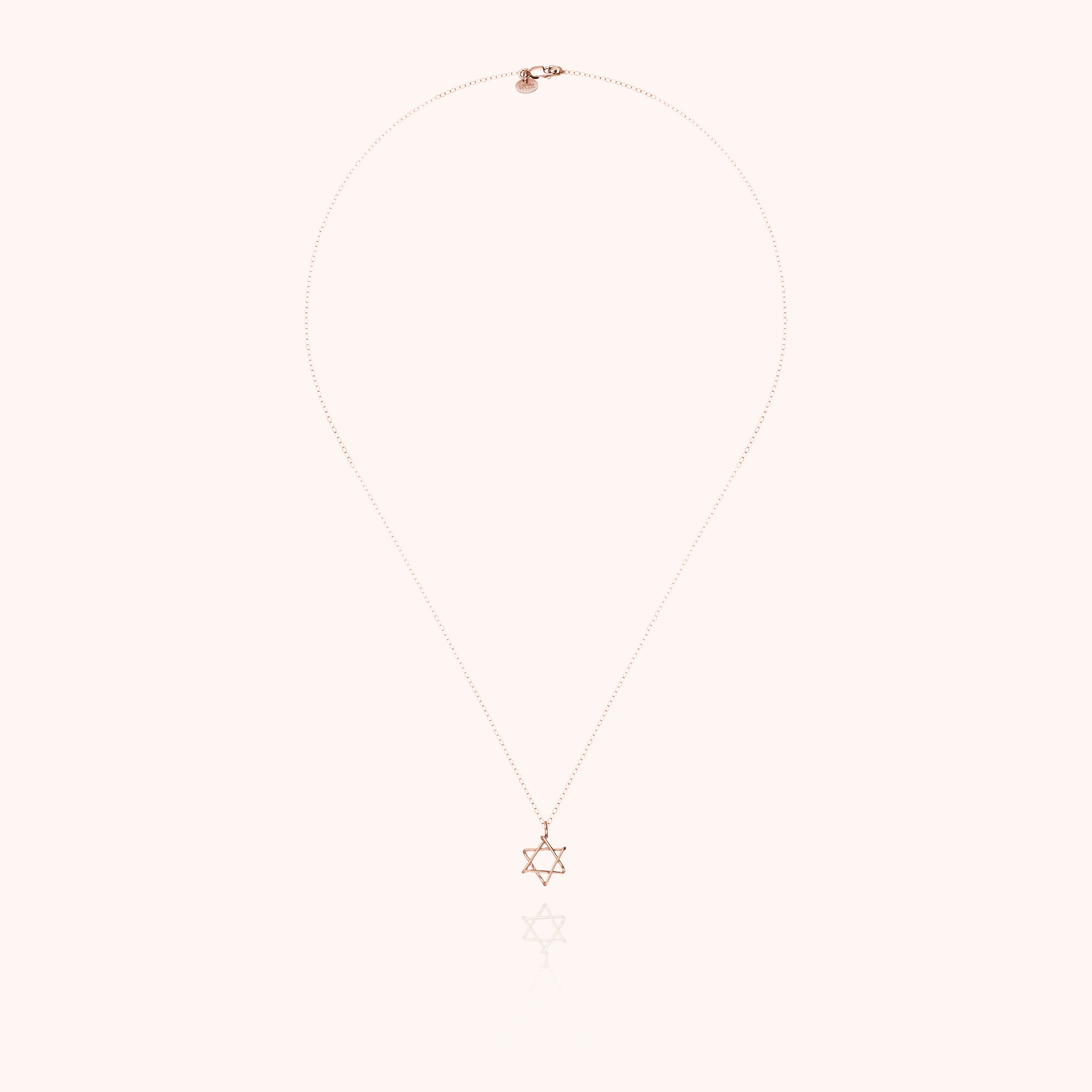 Collana Charms Simbolico Stella di David - oro rosa laminato