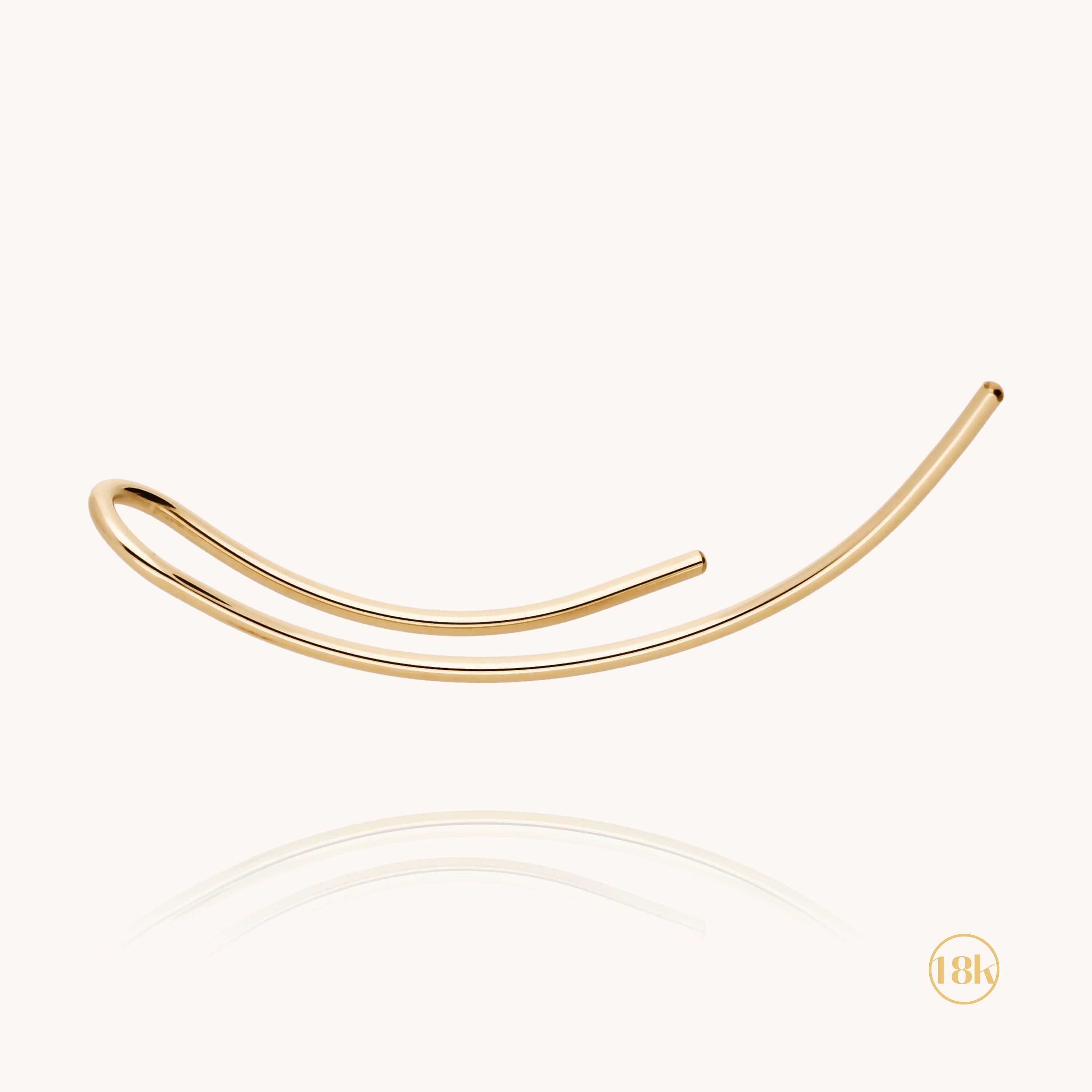 Ear Cuff Aphrodite Pure en or jaune 18K — façonné à la main à Paris