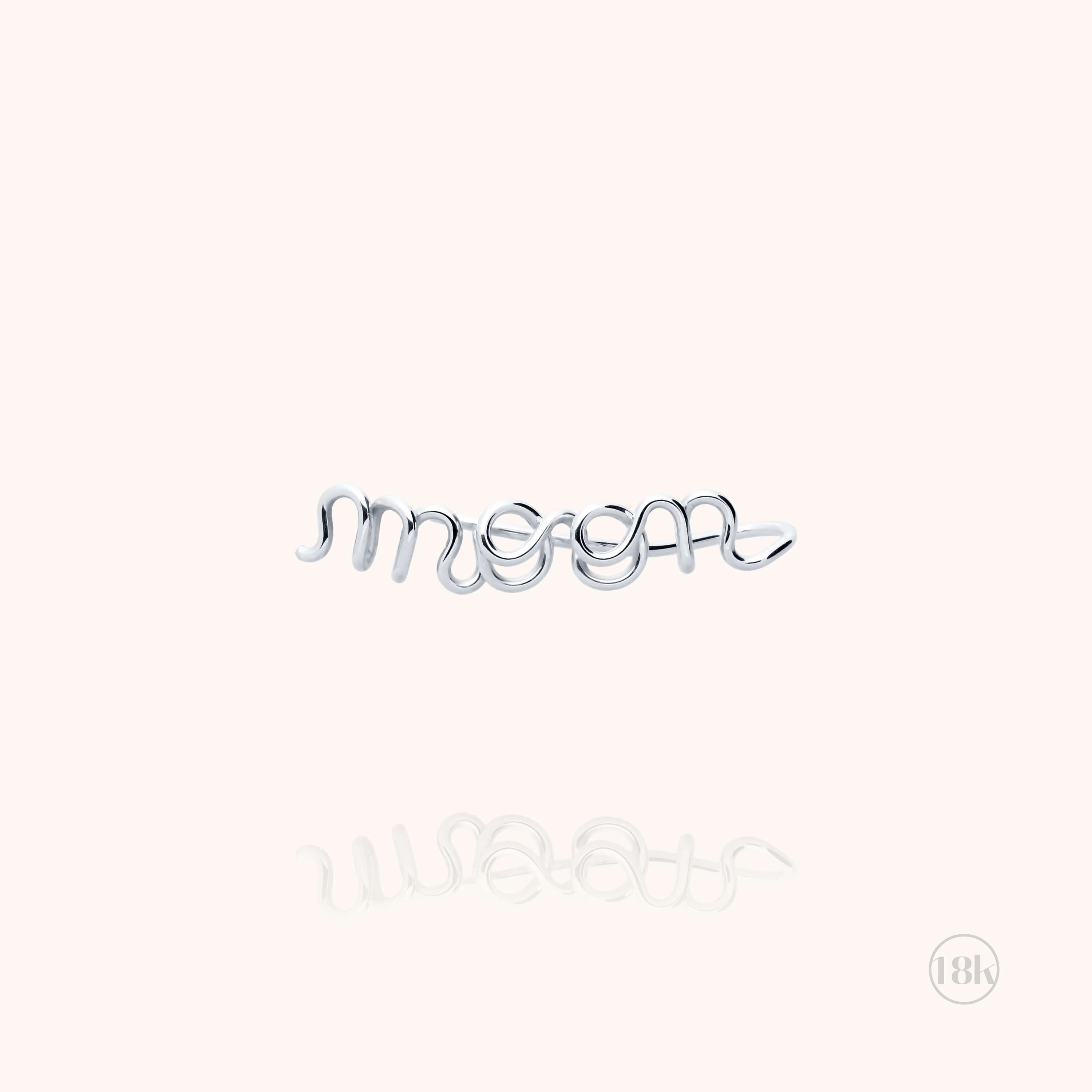 Ear Cuff Original Personnalisé en or blanc 18K — bijou fait main Atelier Paulin