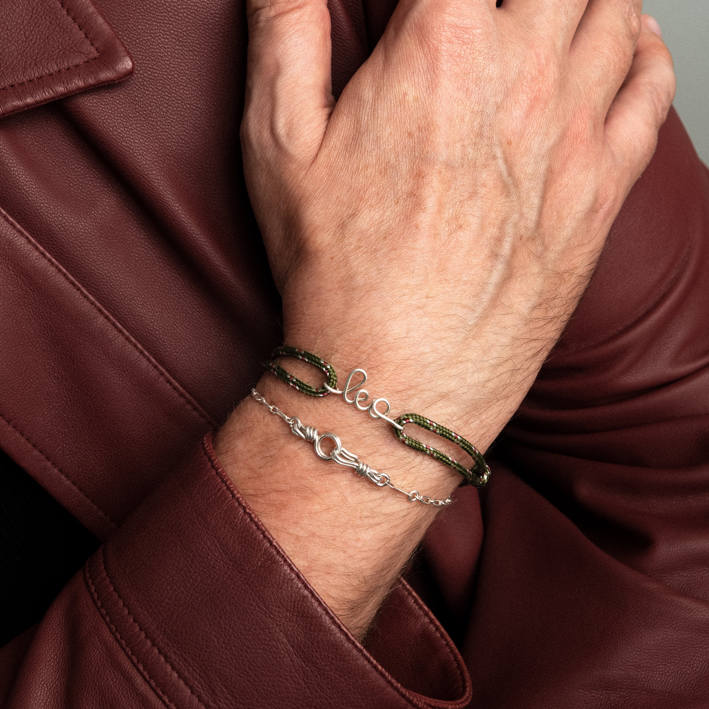 Bracelet Chaîne Rectangle Attache moi - argent