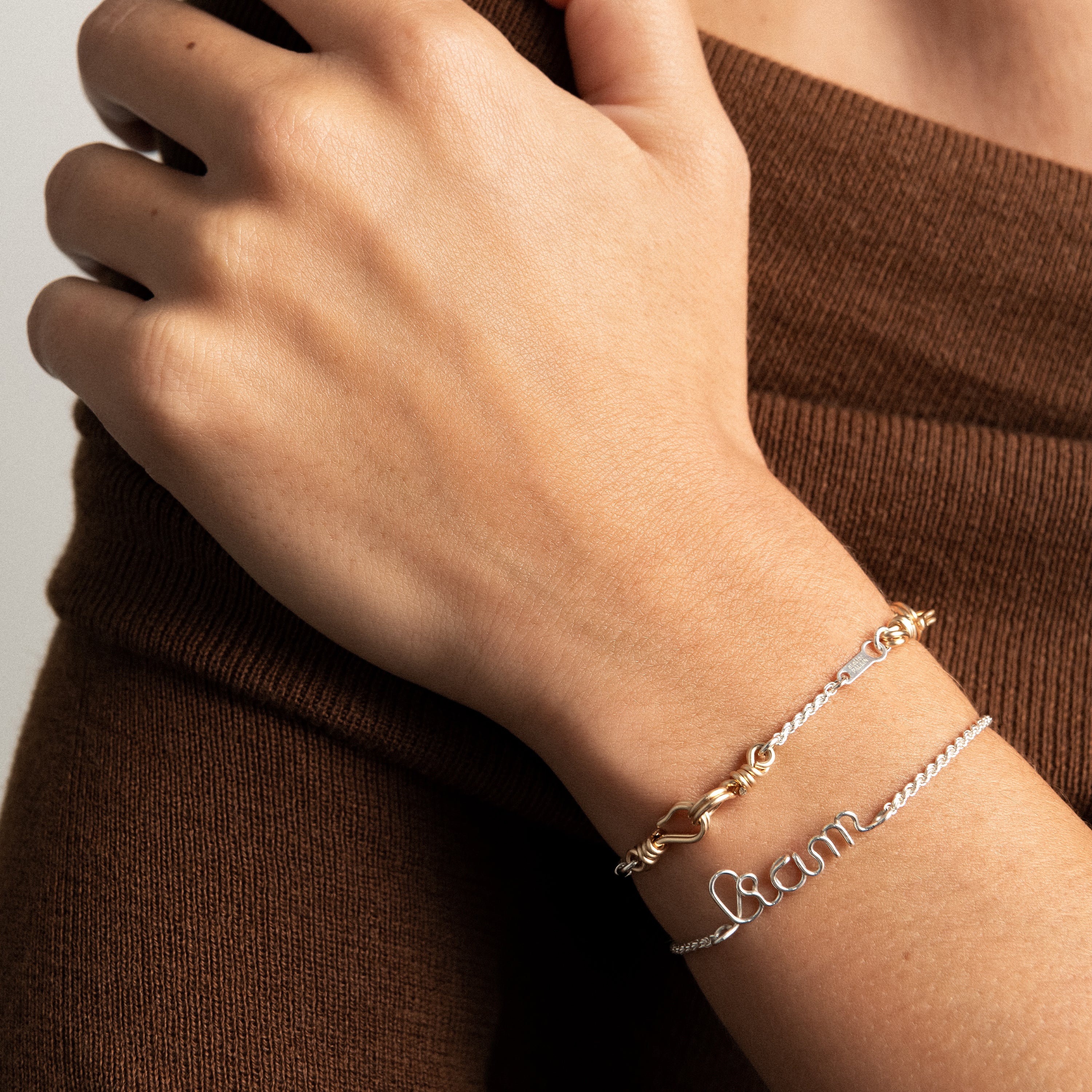 Bracelet Richelieu Chaîne Rope Personnalisé - argent