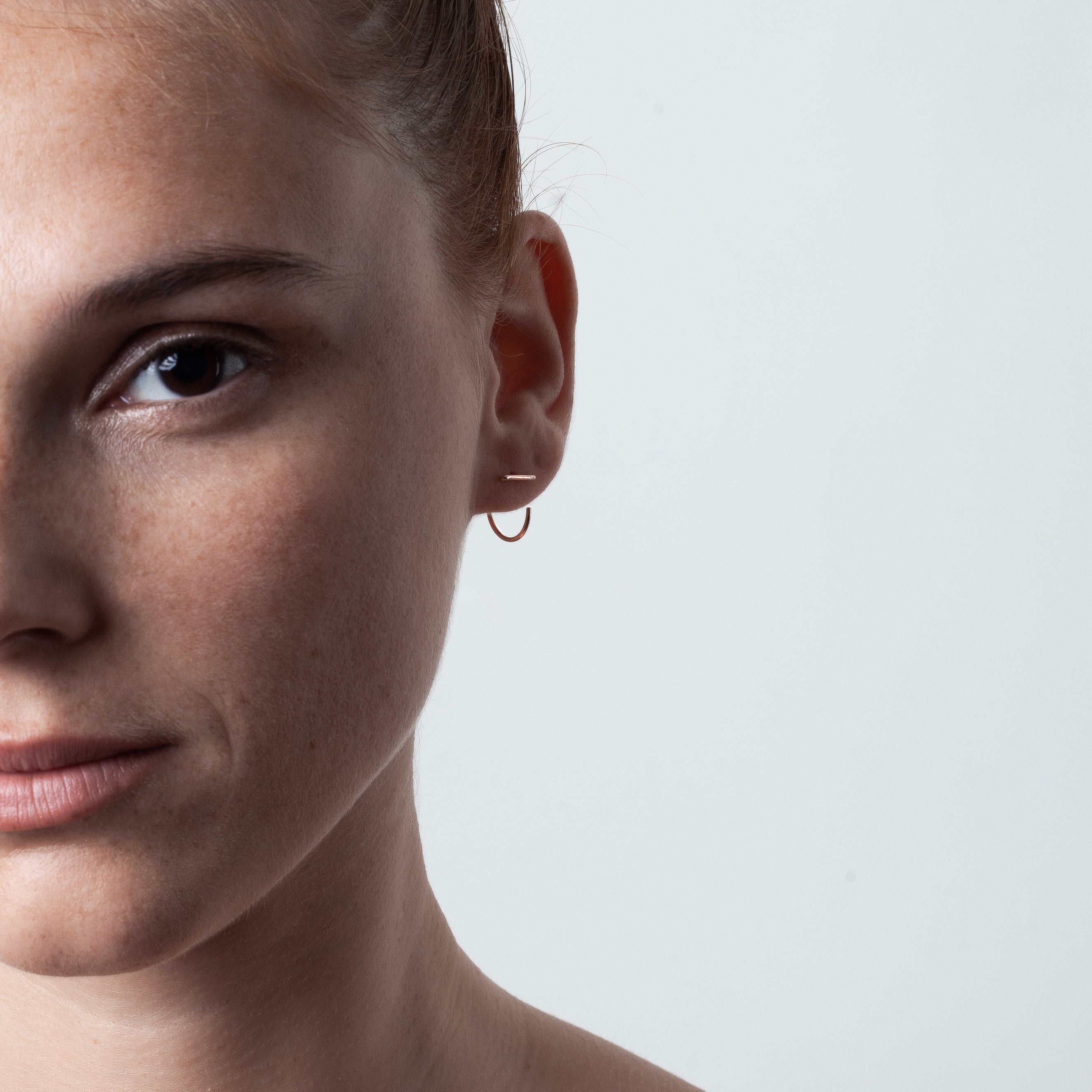 Mini Orecchini A Cerchio Éos - oro rosa gold filled 14k