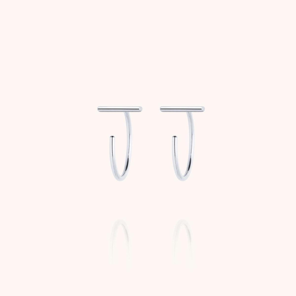 Orecchini Mini Cerchi Éos in filo d'argento sterling 925