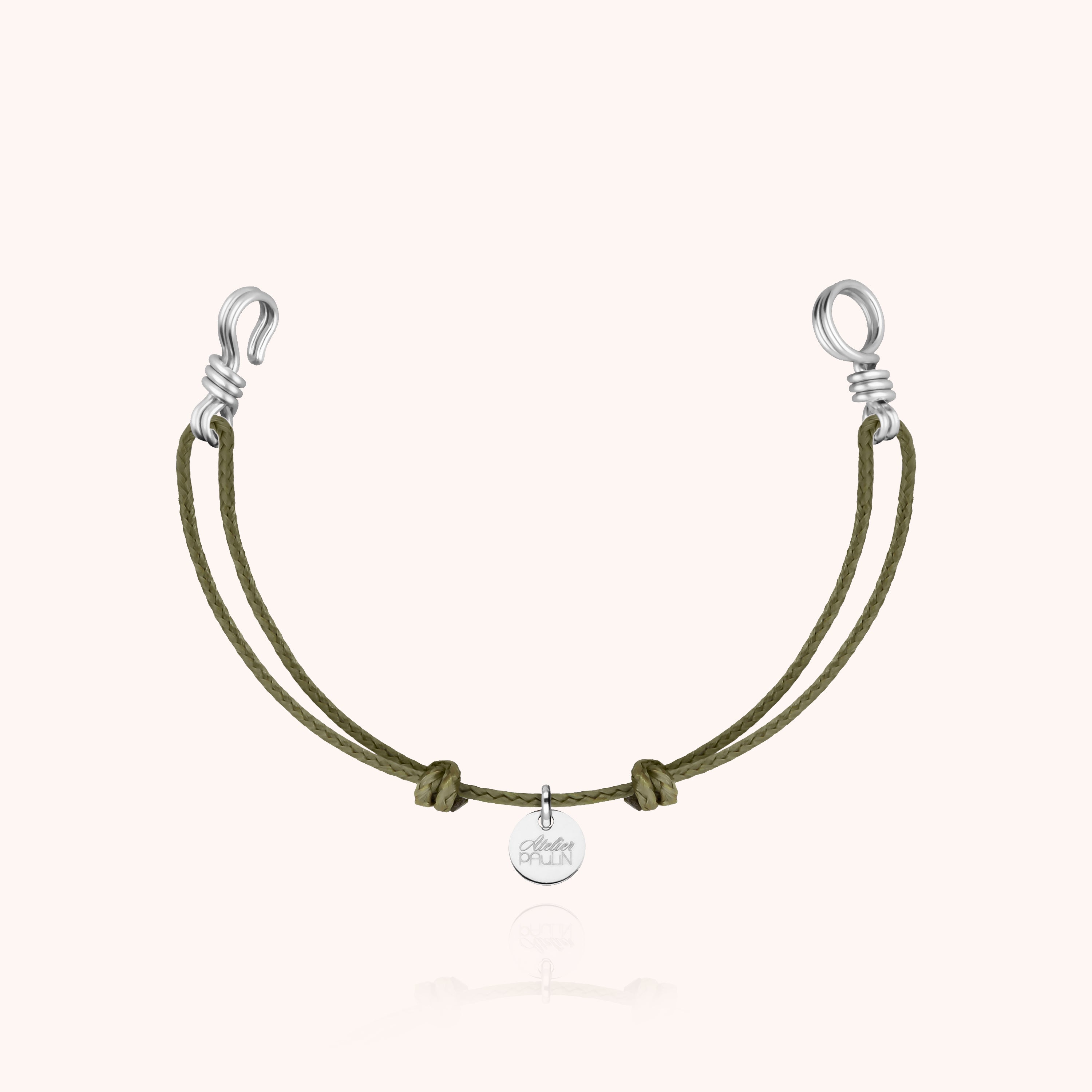 Slim Knot Mini Cord Bracelet Attache moi - silver