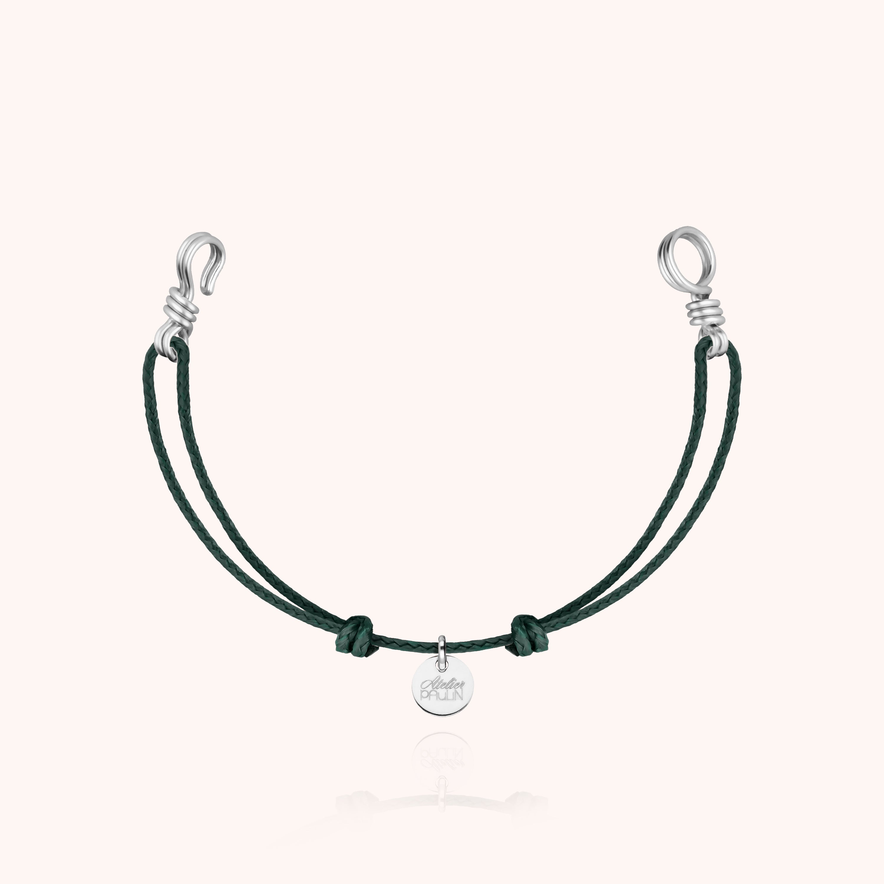 Slim Knot Mini Cord Bracelet Attache moi - silver