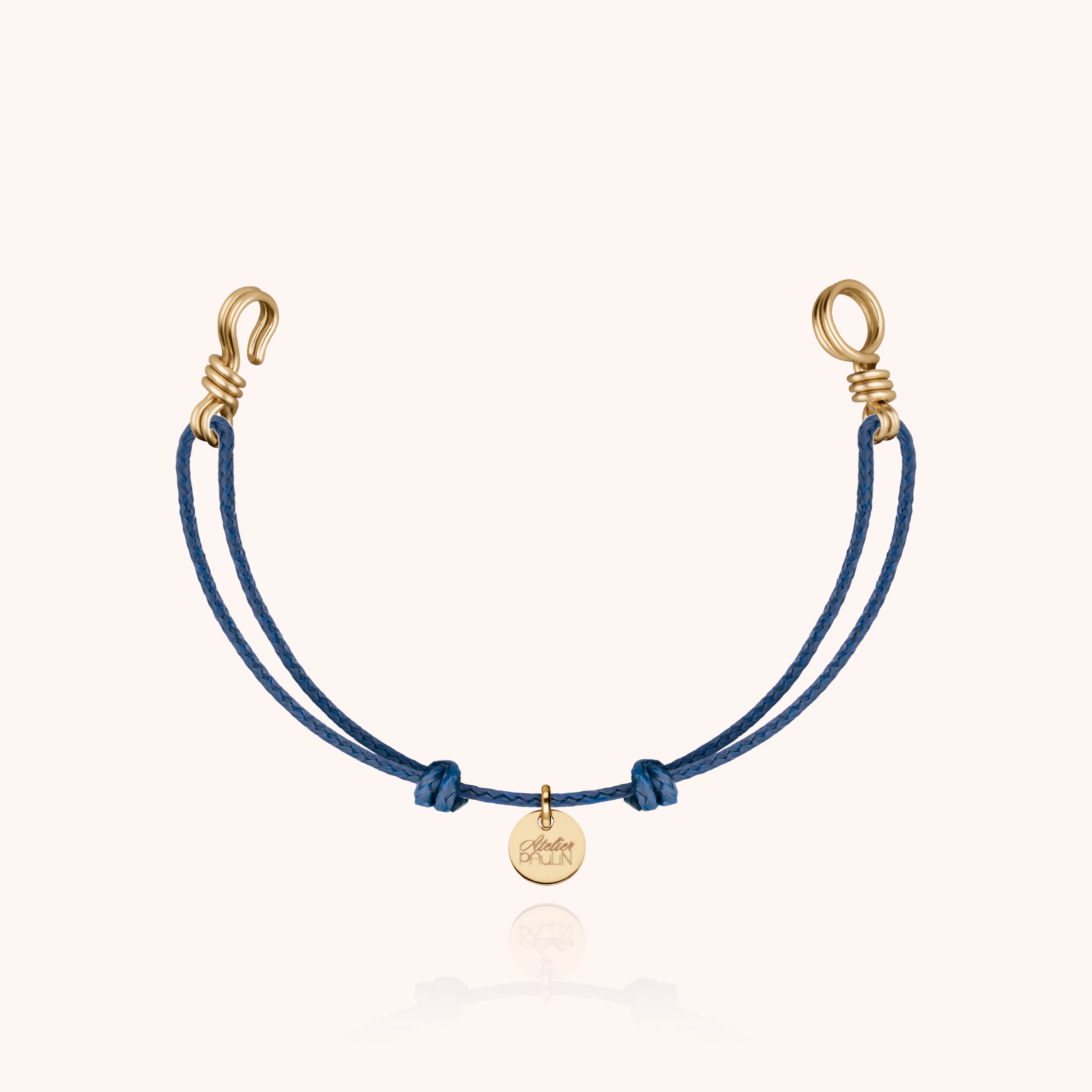 Mini Bracelet Cordon Slim Knot Attache moi - or jaune laminé