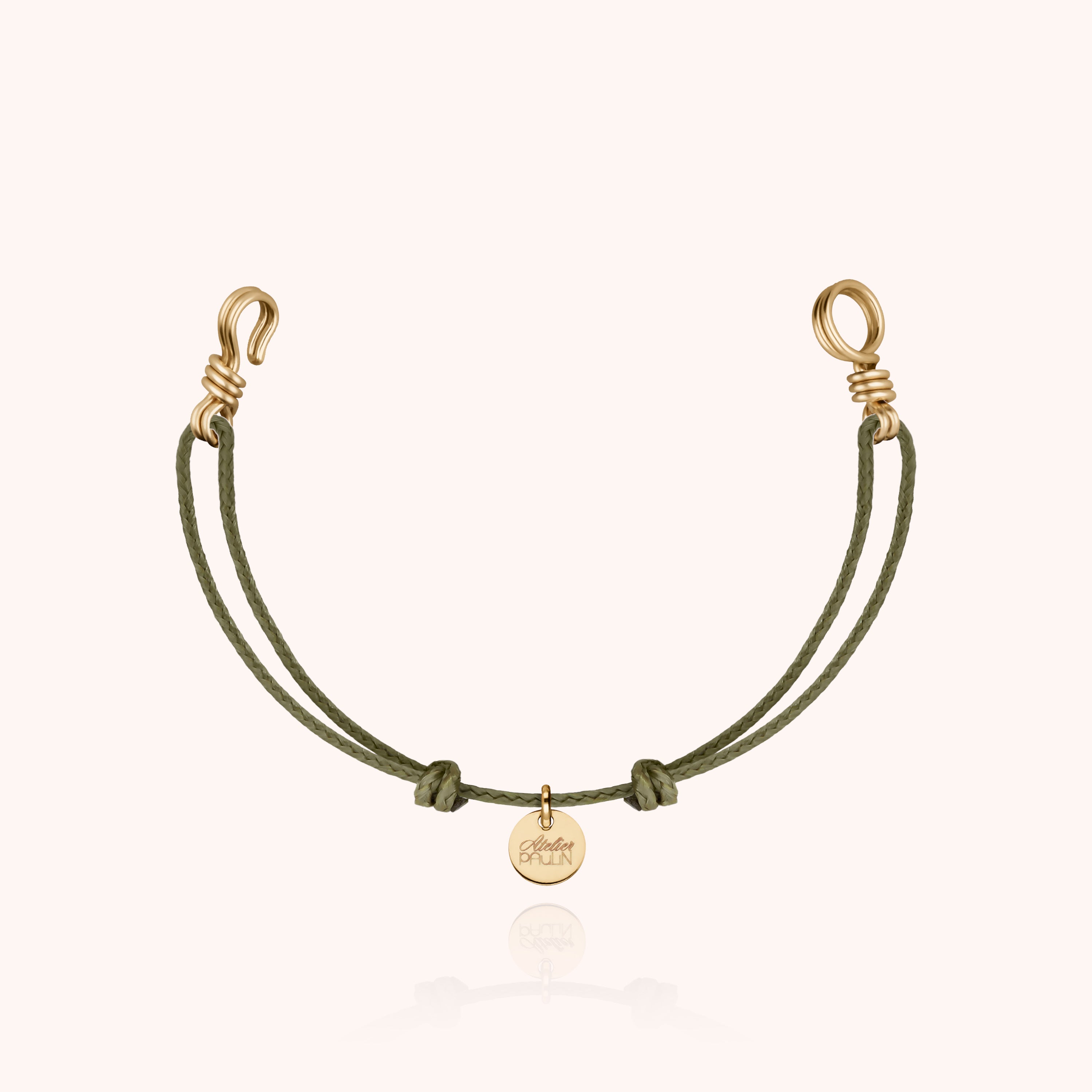 Mini Bracelet Cordon Slim Knot Attache moi - or jaune laminé