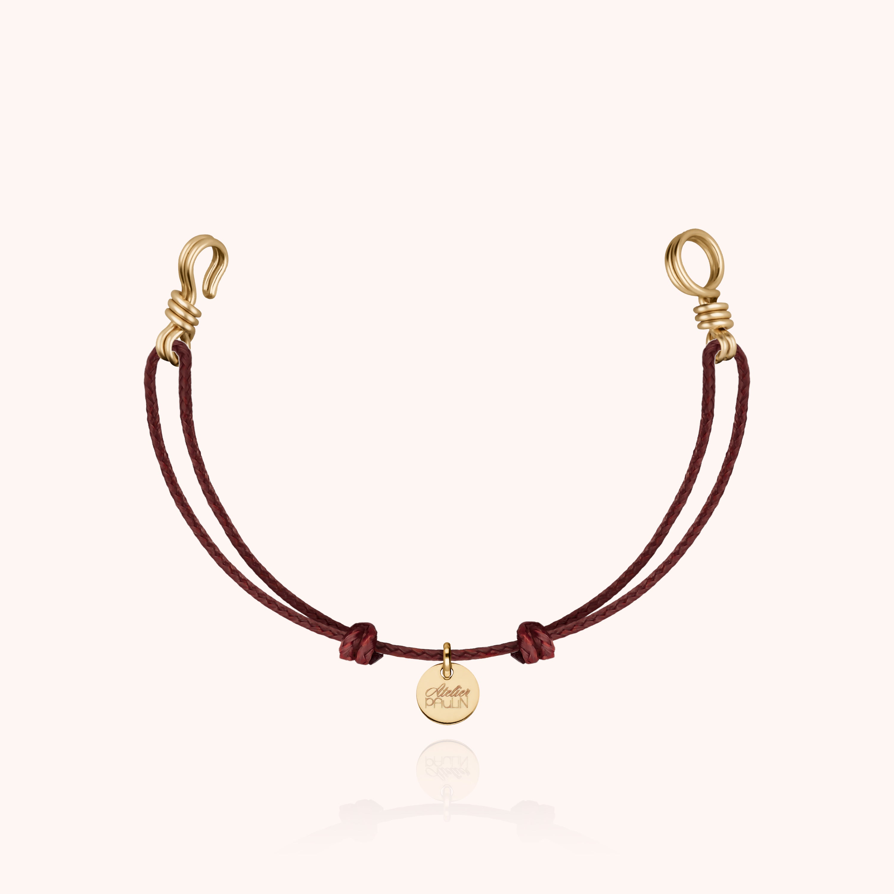 Mini Bracelet Cordon Slim Knot Attache moi - or jaune laminé