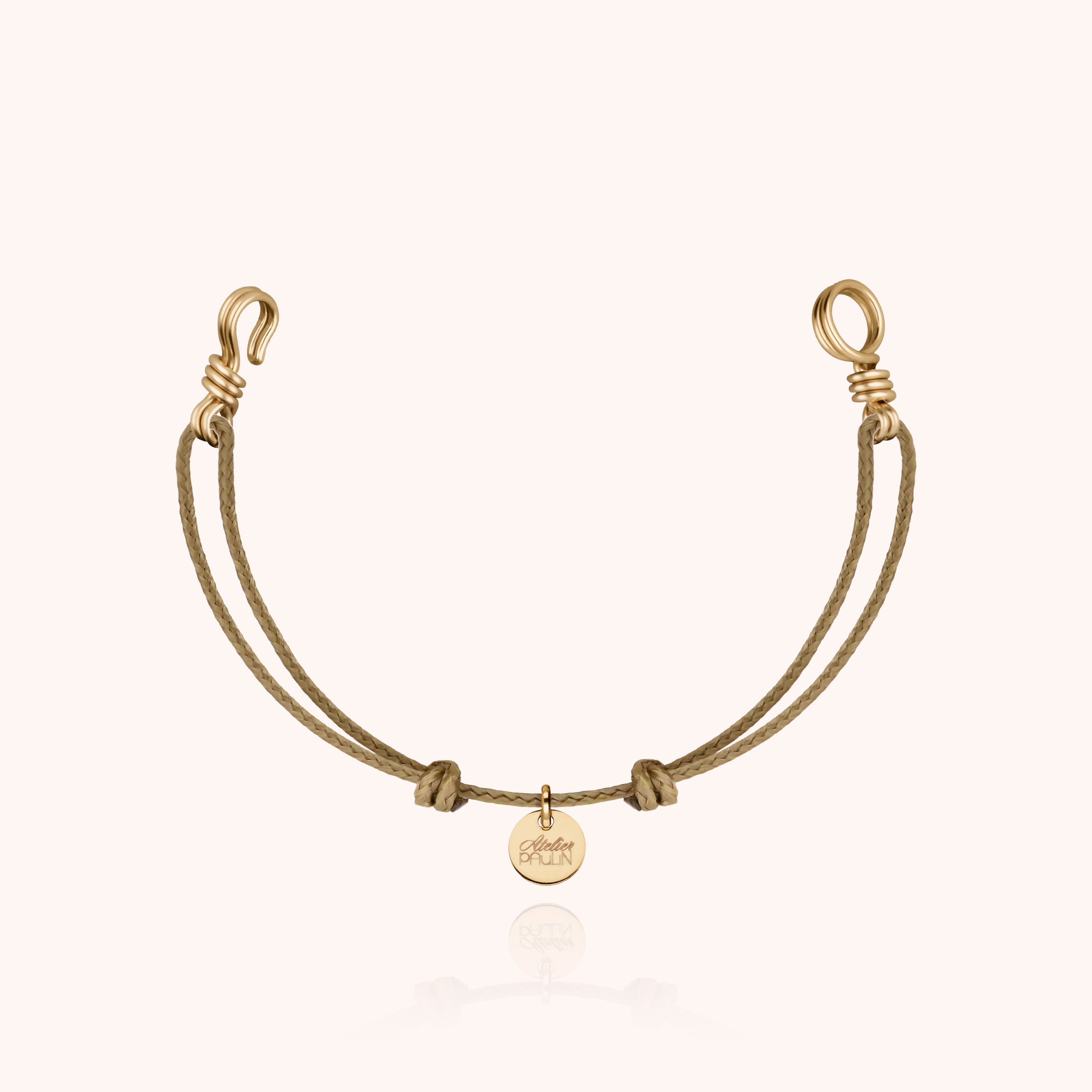 Mini Bracelet Cordon Slim Knot Attache moi - or jaune laminé