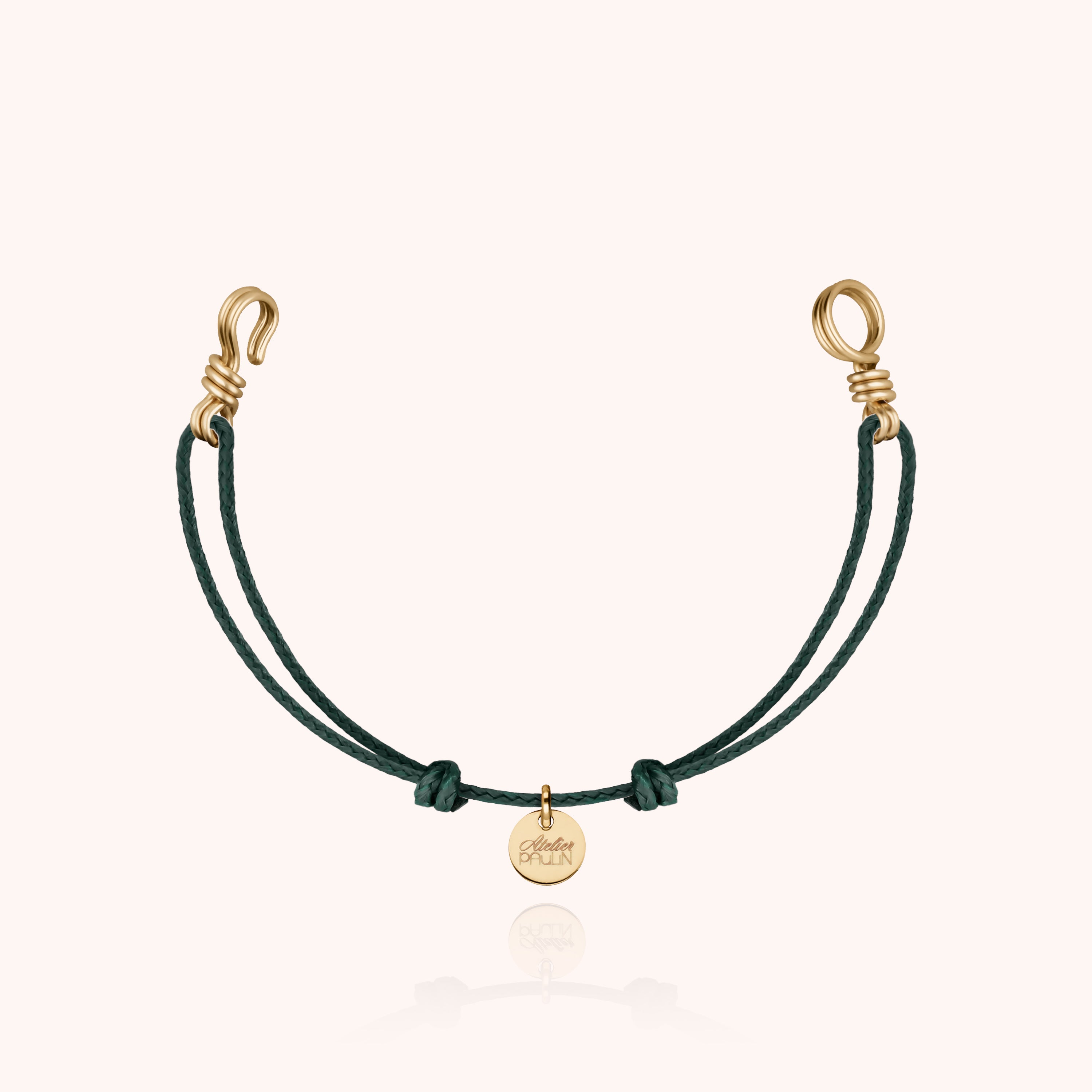 Mini Bracelet Cordon Slim Knot Attache moi - or jaune laminé