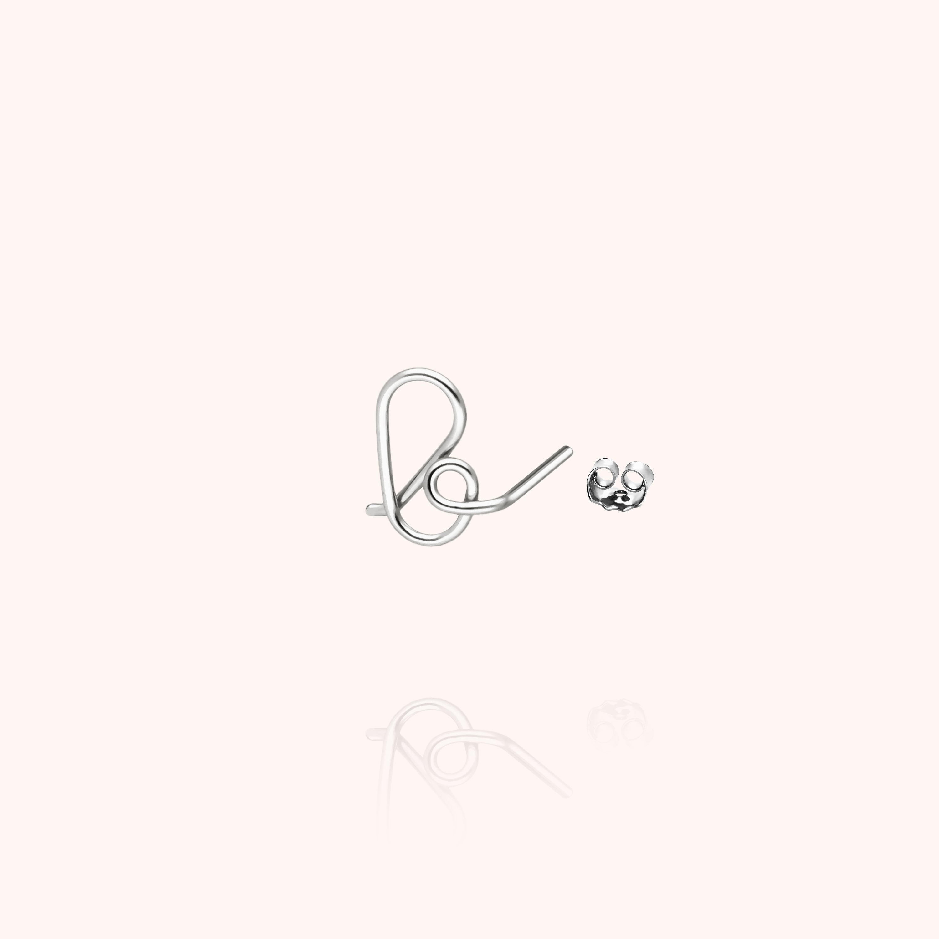 Originale Initiale Stud - 18k white gold