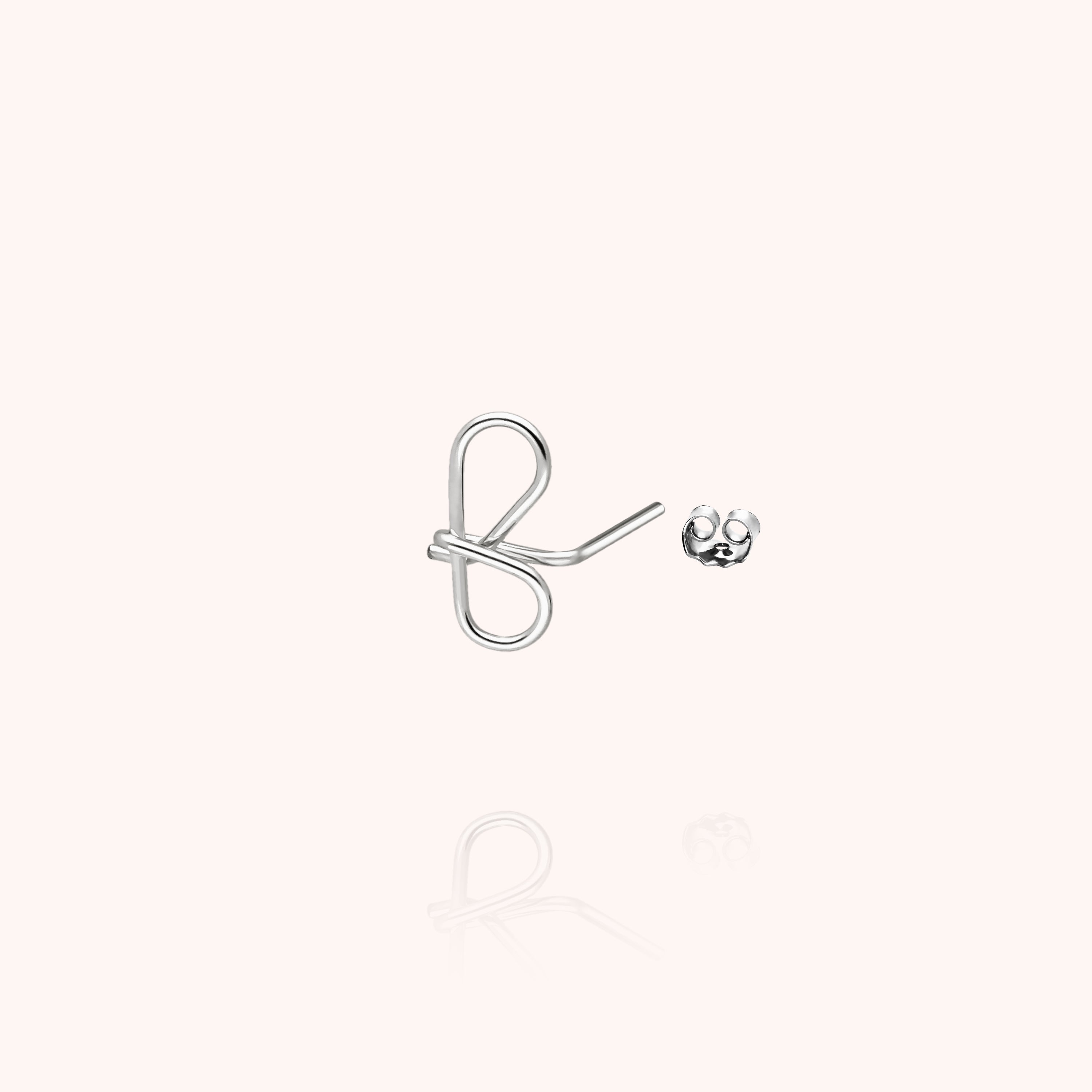 Originale Initiale Stud - 18k white gold