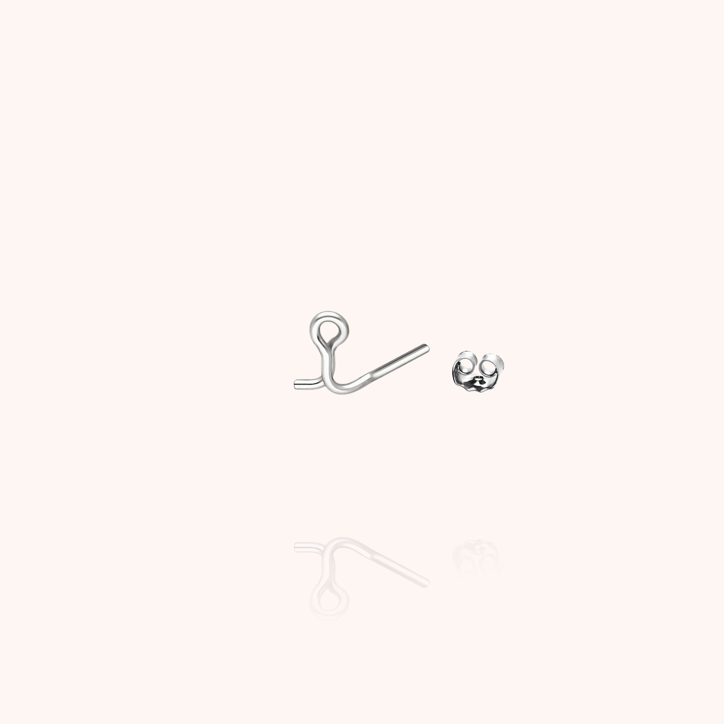 Originale Initiale Stud - 18k white gold