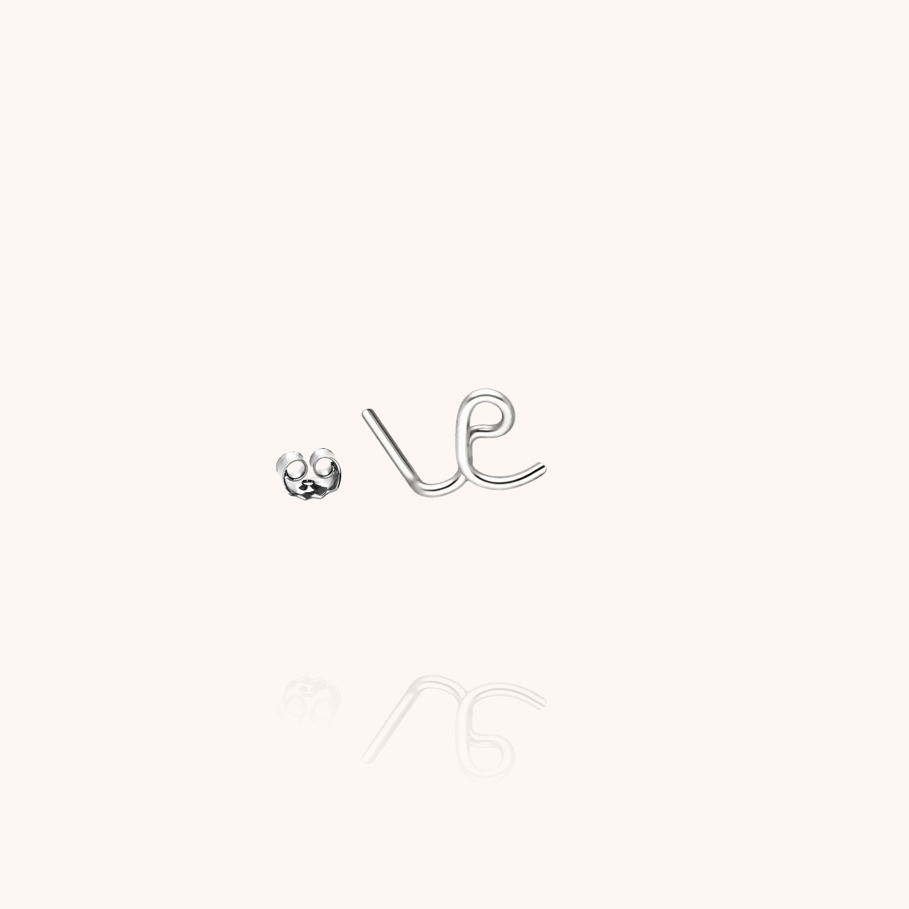 Originale Initiale Stud - 18k white gold