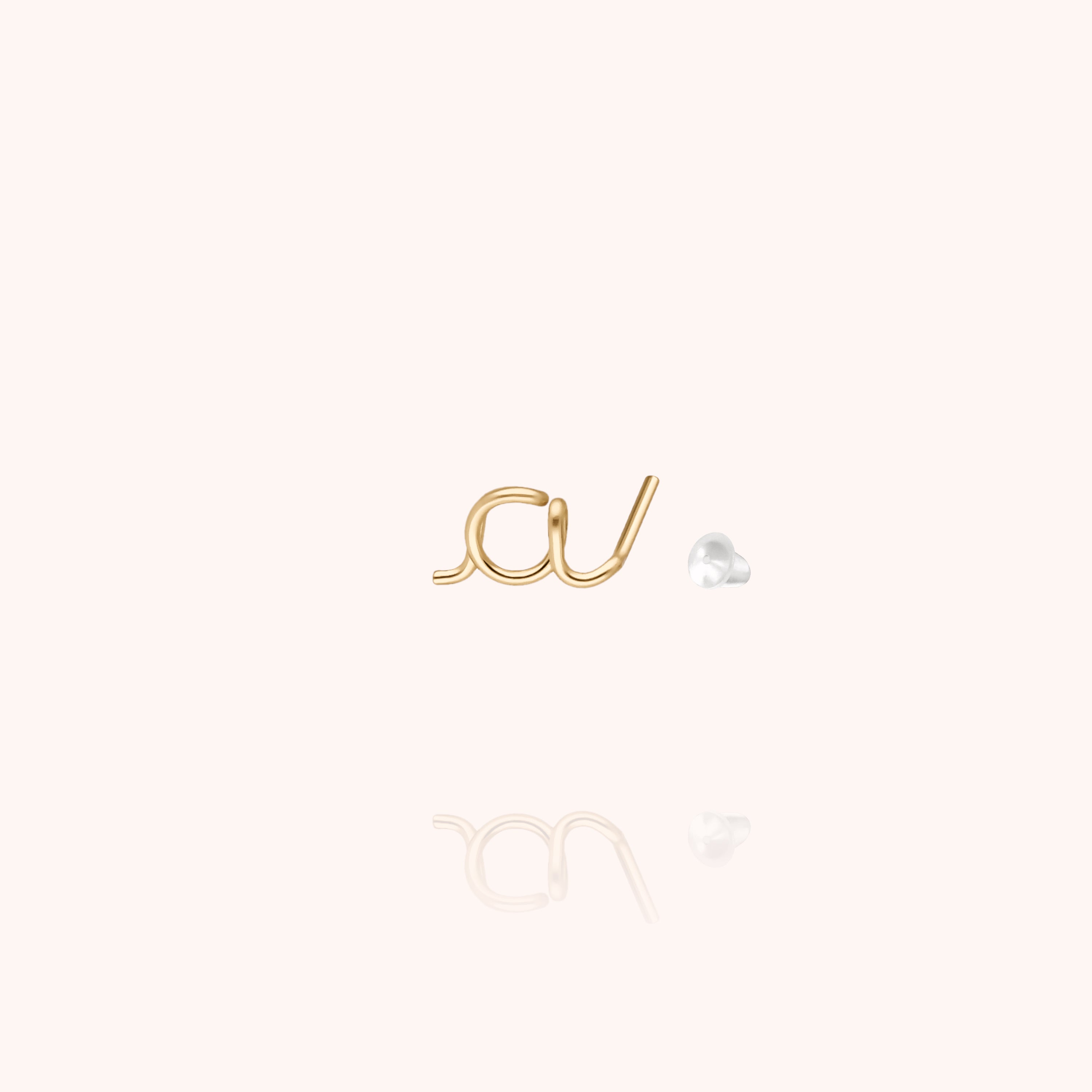 Originale Initiale Stud - 14k yellow gold filled