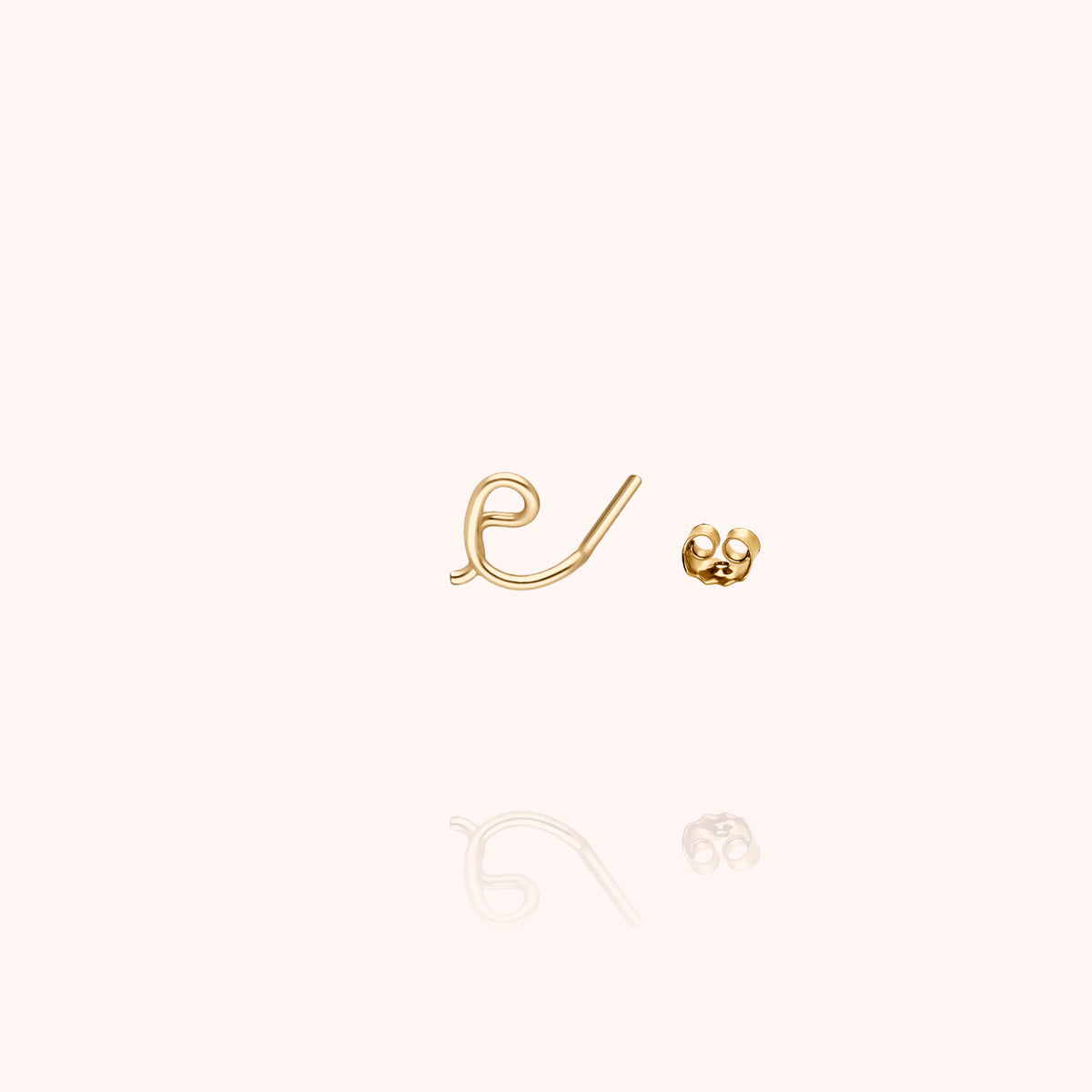 Orecchino a Lobo Originale Iniziale in filo d'oro giallo 18kt