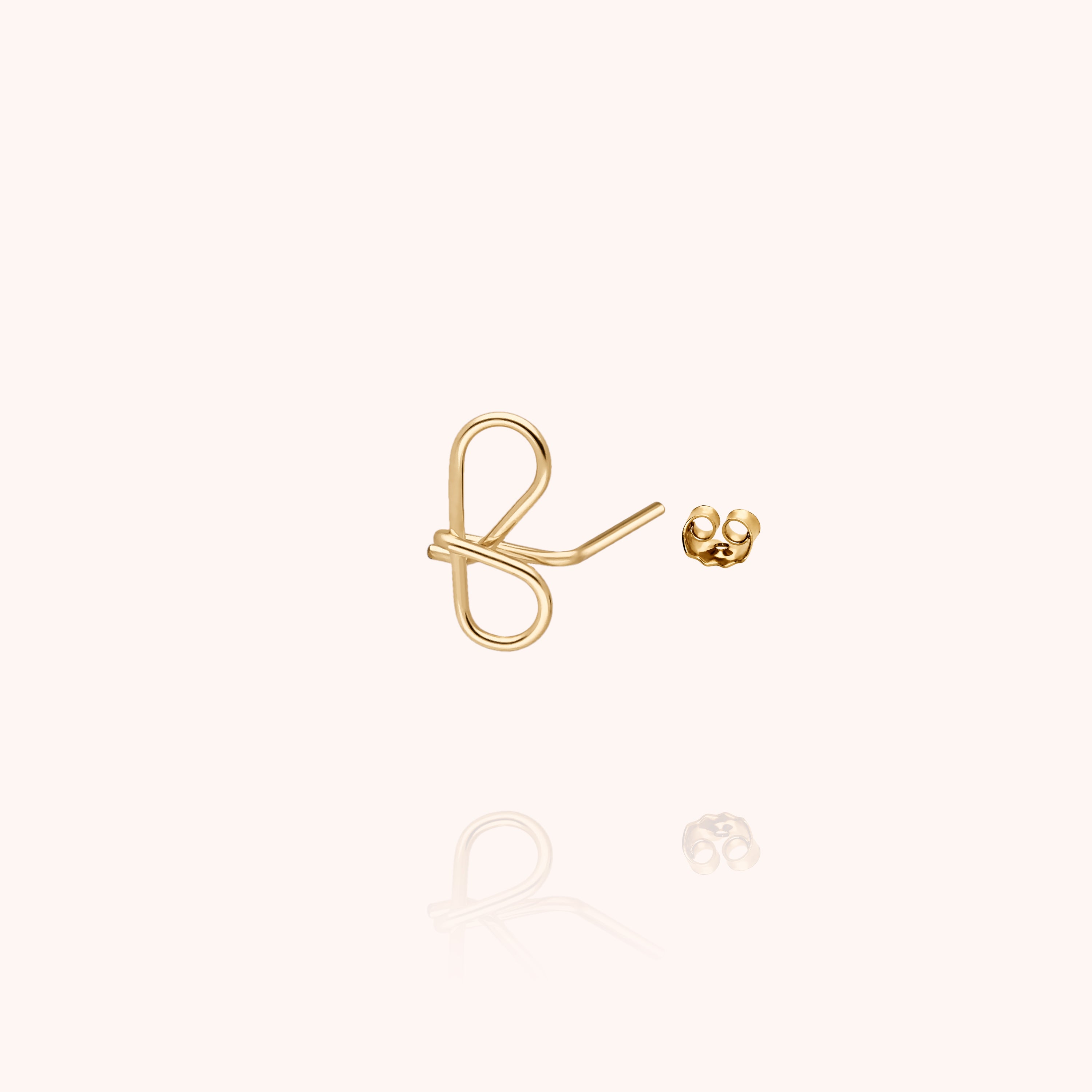 Originale Initiale Stud - 18k yellow gold filled