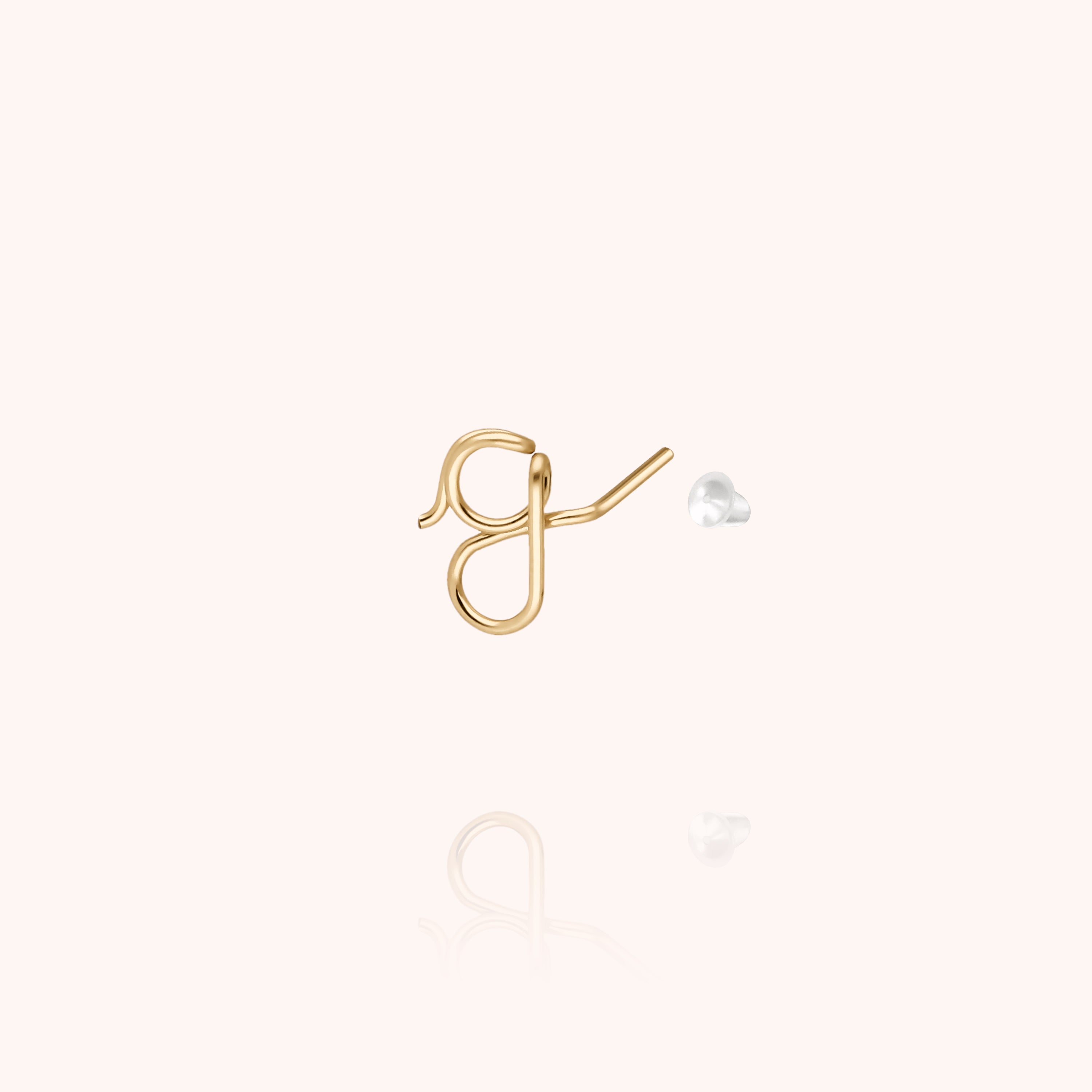 Originale Initiale Stud - 14k yellow gold filled