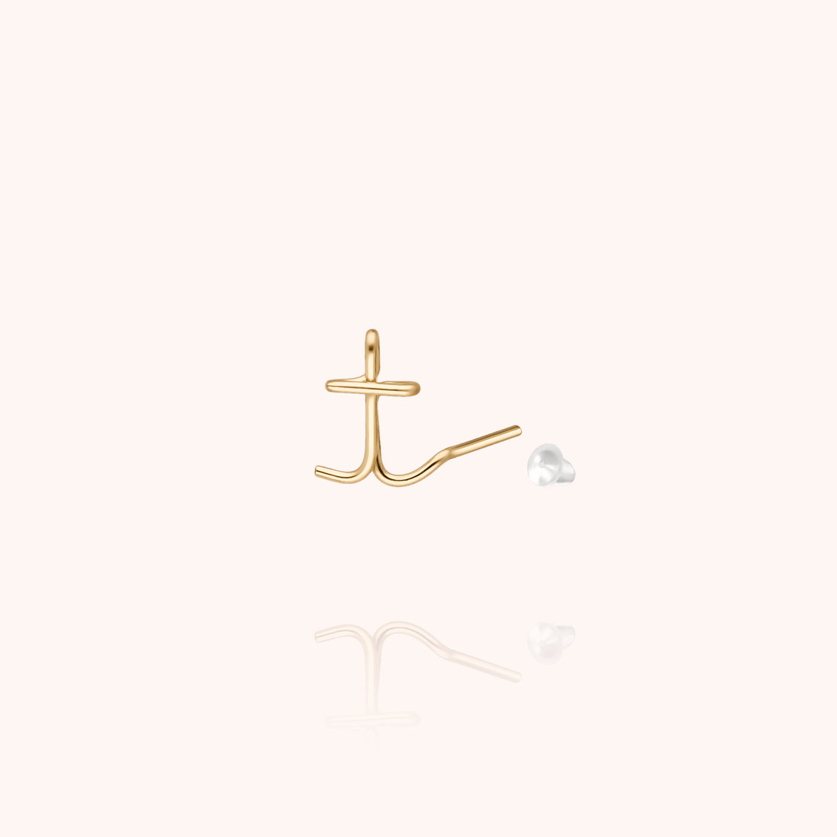 Originaler Ohrstecker Initiale aus gelbem Goldfilled — personalisierbare Ohrringe Atelier Paulin