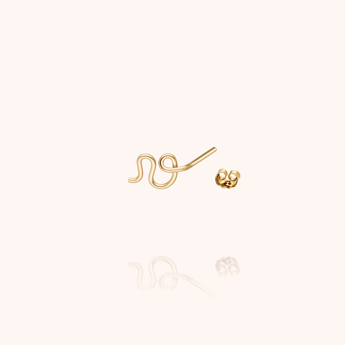 Orecchino a Lobo Originale Iniziale in filo d'oro giallo 18kt