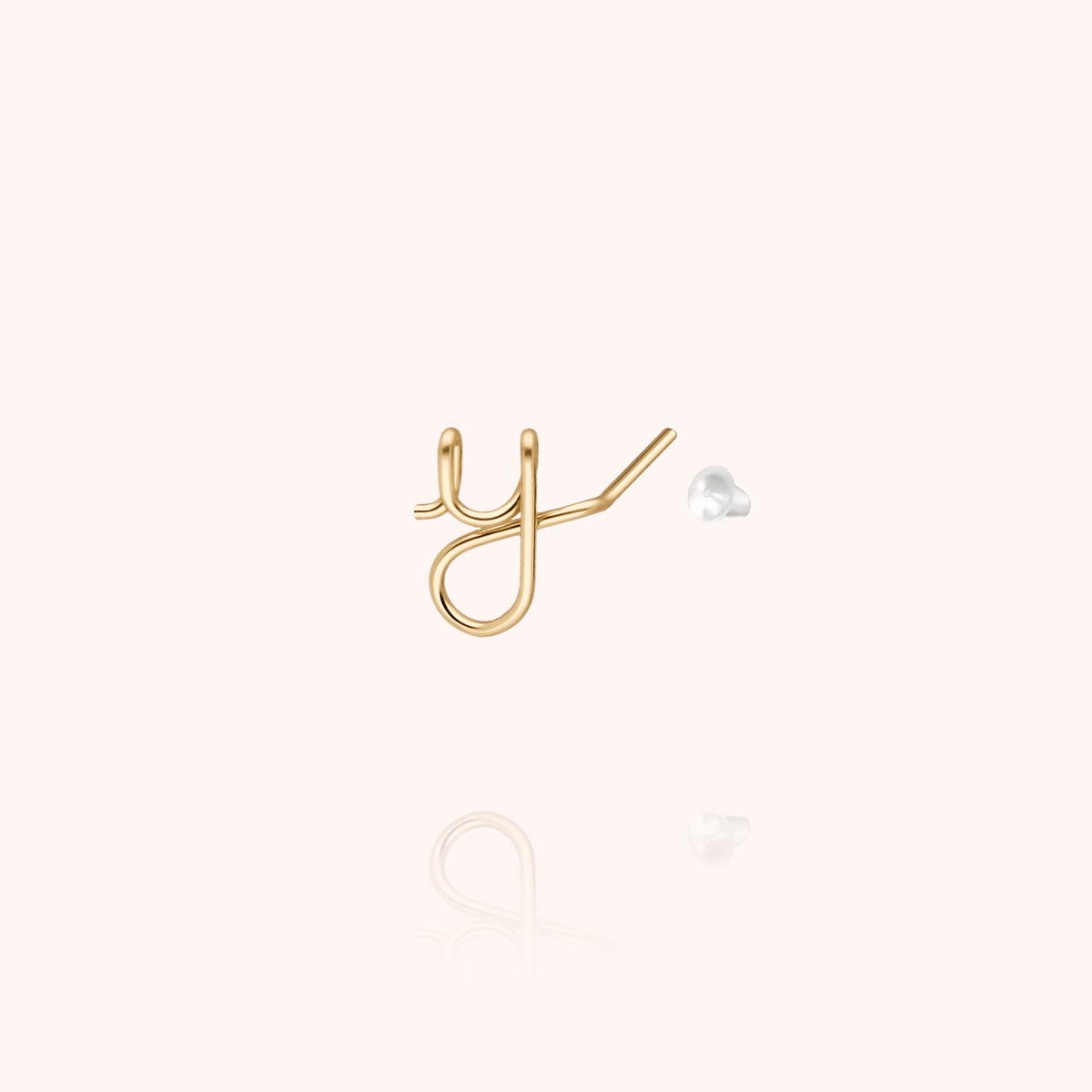 Originaler Ohrstecker Initiale aus Gelbes Goldfilled — personalisierbare Ohrringe Atelier Paulin