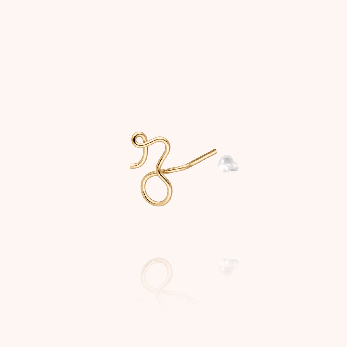 Originaler Ohrstecker Initiale — handgefertigter Schmuck Ohrringe Expresslieferung