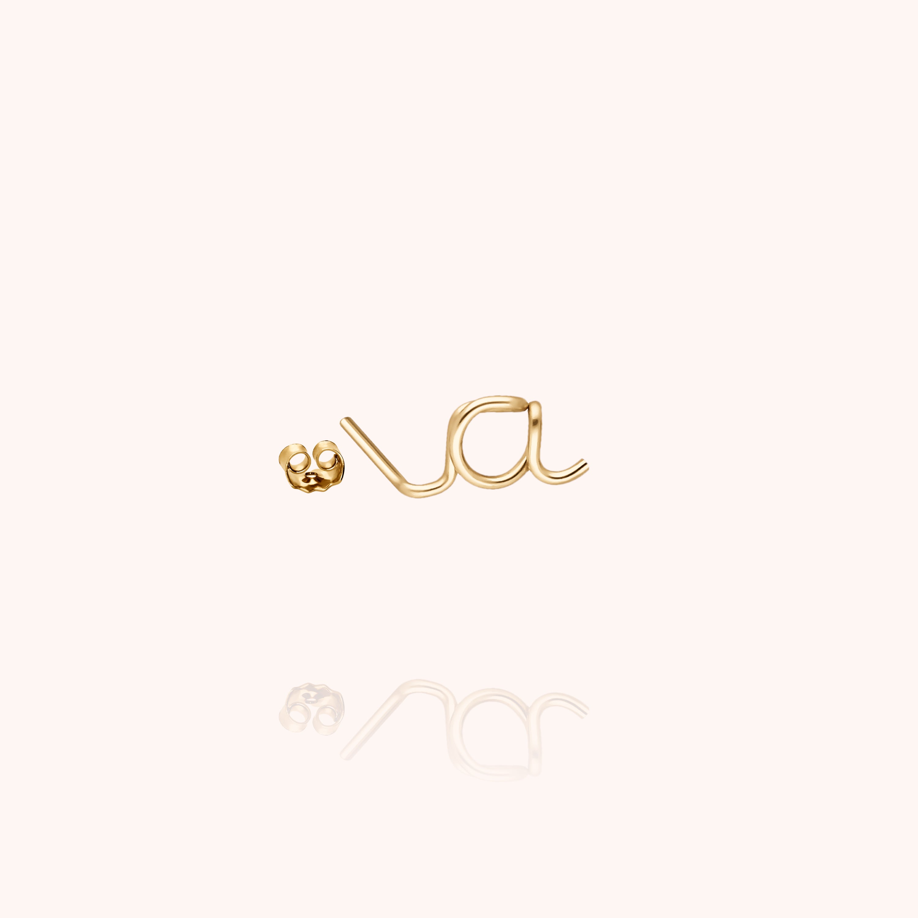 Originale Initiale Stud - 18k yellow gold filled