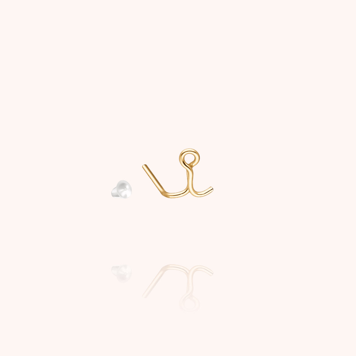 Originaler Ohrstecker Initiale aus Gelbes Goldfilled — personalisierbare Ohrringe Atelier Paulin