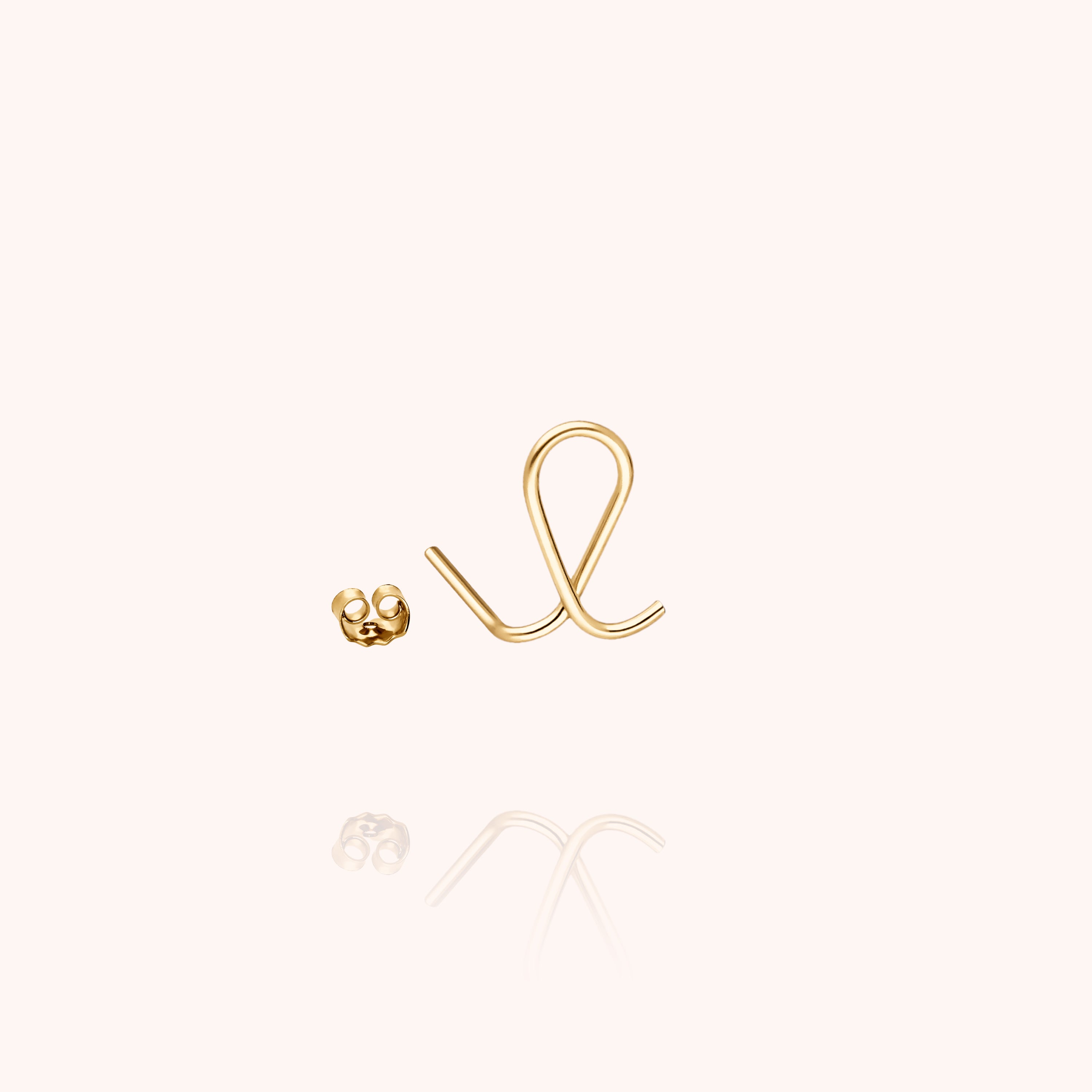 Originale Initiale Stud - 18k yellow gold filled