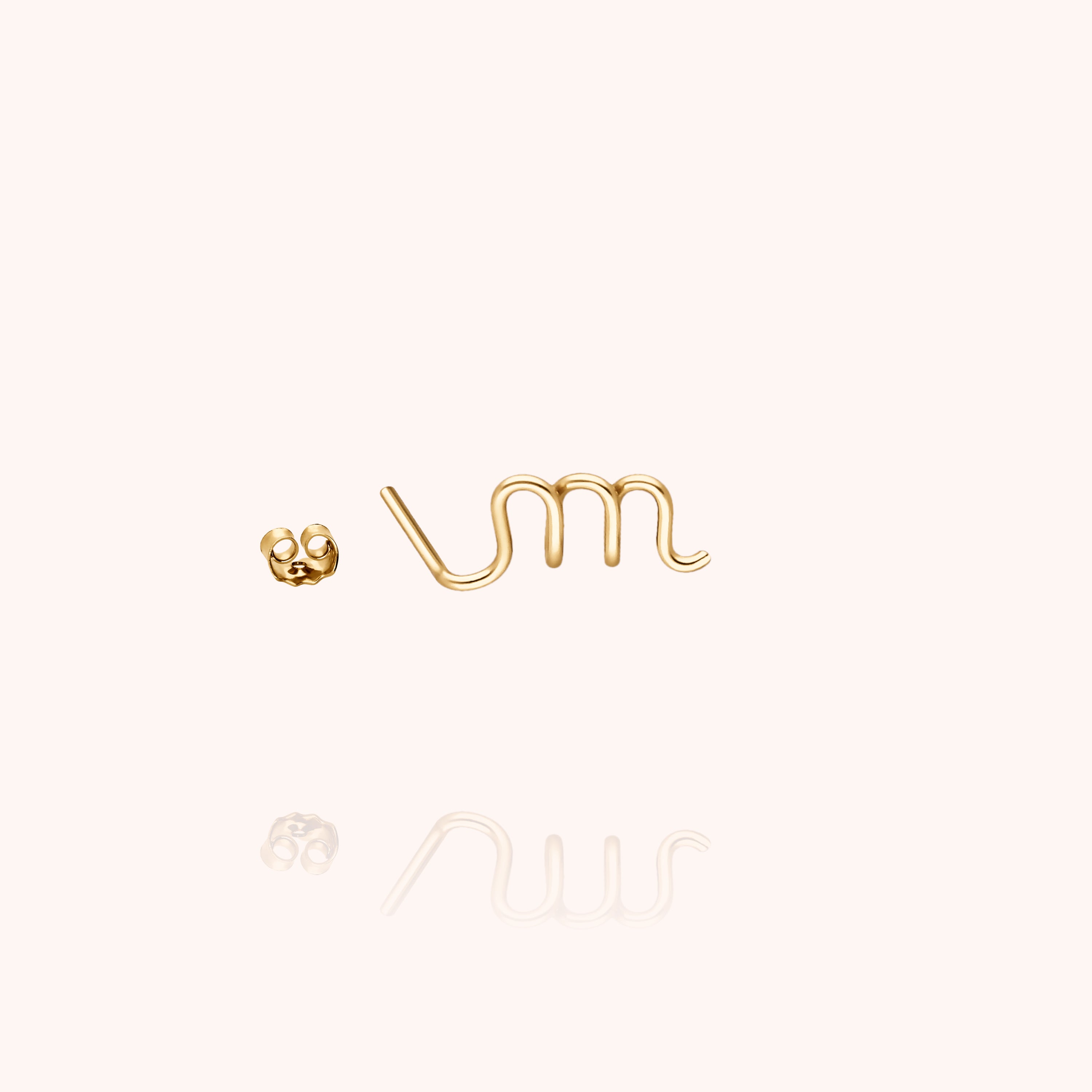 Originale Initiale Stud - 18k yellow gold filled