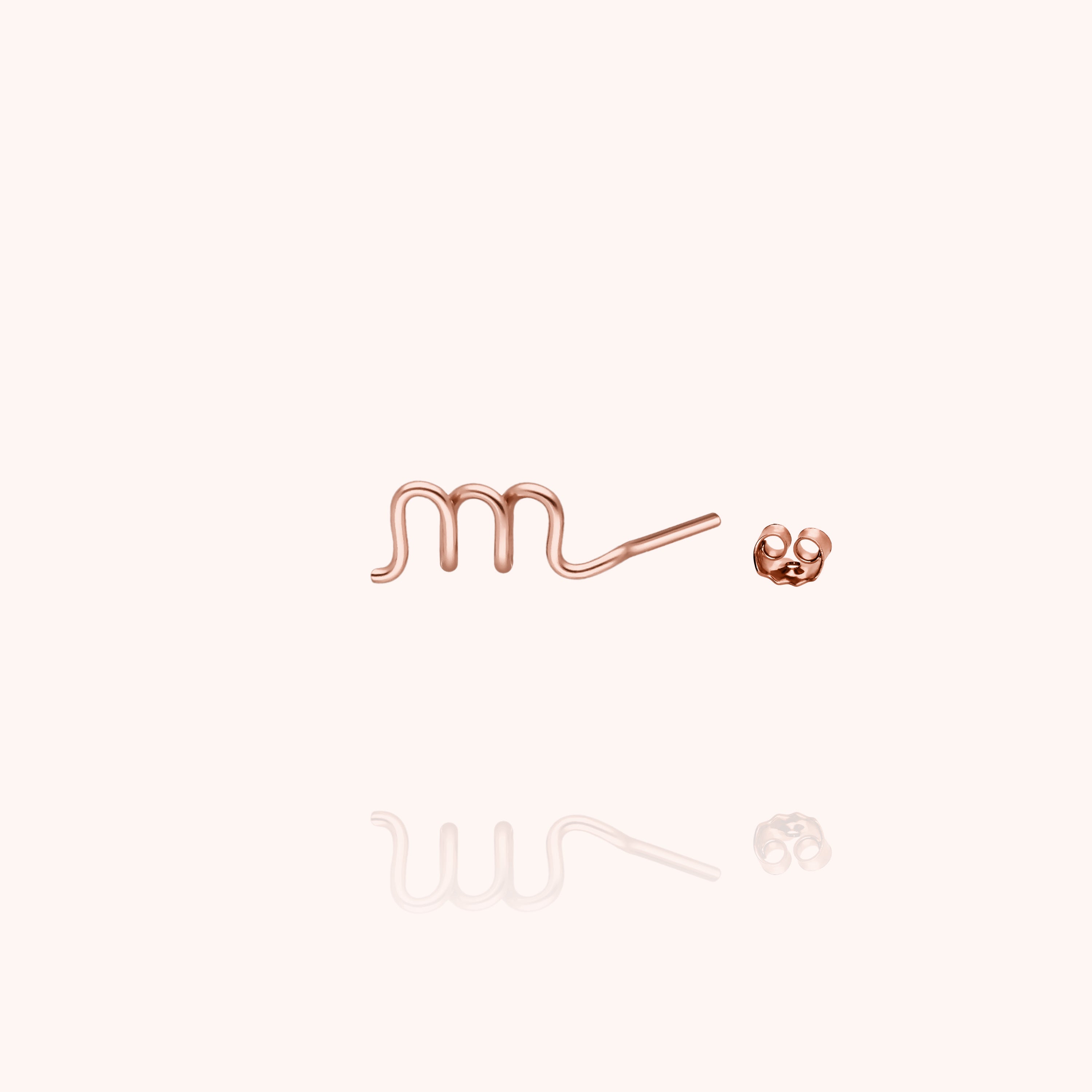 Originale Initiale Stud - 18k rose gold