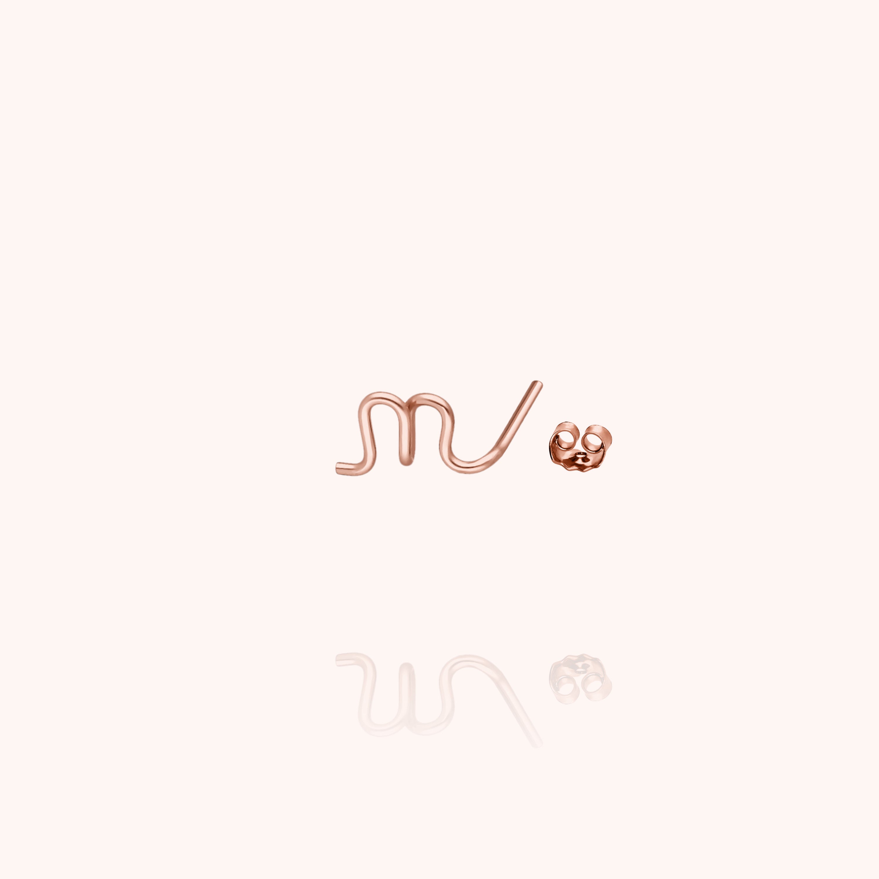 Originale Initiale Stud - 18k rose gold